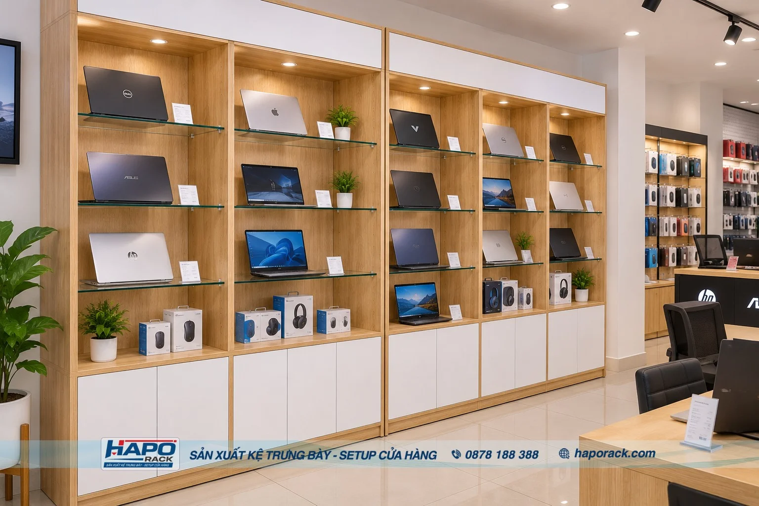 Kệ trưng bày phụ kiện điện tử
