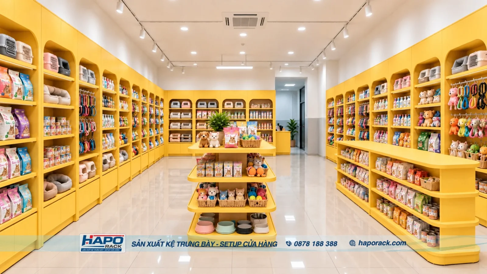 Kệ trưng bày sản phẩm thú cưng