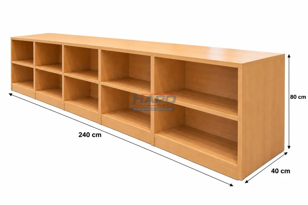 Thông số Kệ Gỗ Trưng Bày Túi Xách