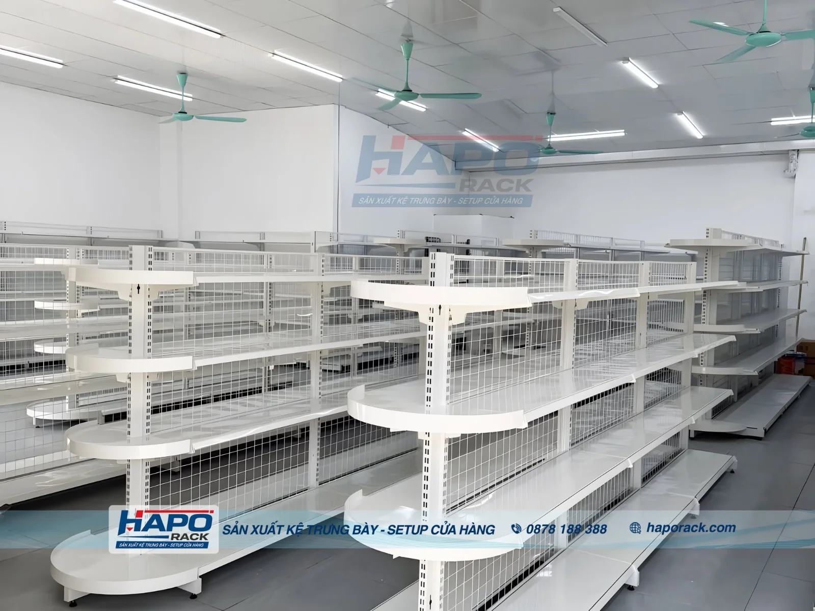 lắp đặt kệ siêu thị Bến Lức