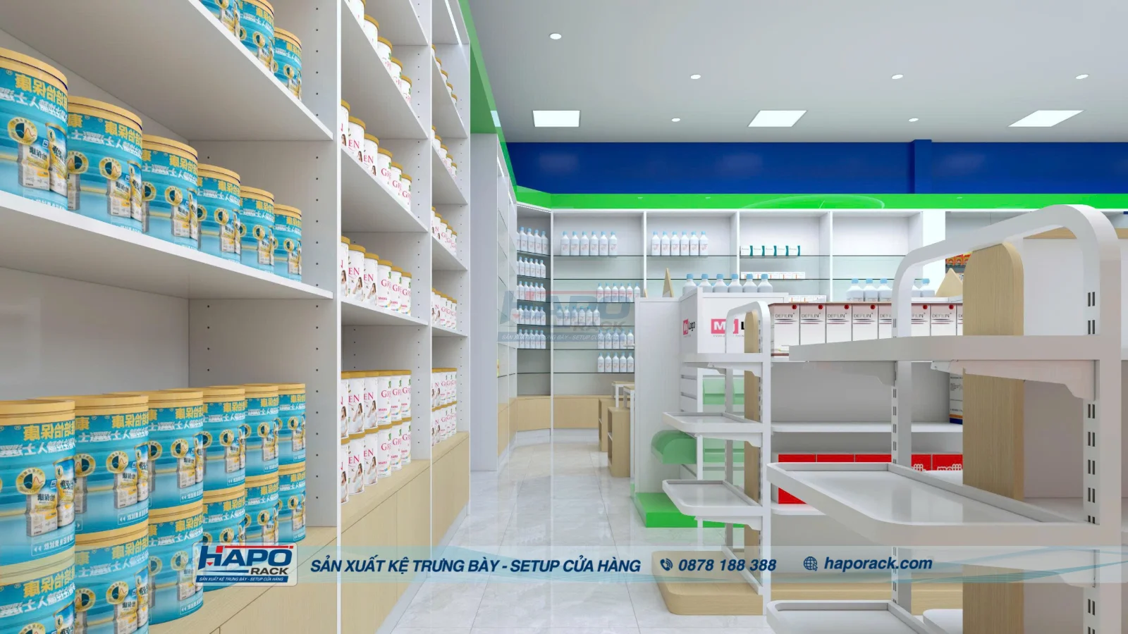 mẫu thiết kế nhà thuốc tây hiện đại