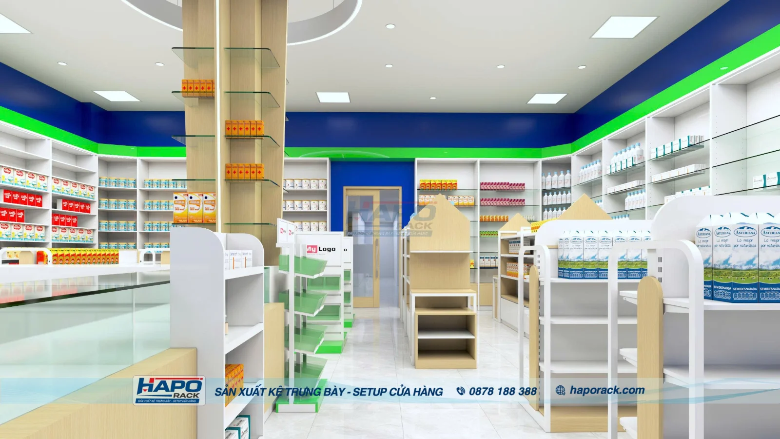 mẫu thiết kế nhà thuốc tây hiện đại