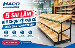 Những sai lầm khi chọn kệ rau củ khiến gian hàng kém đẹp