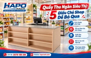 Quầy thu ngân siêu thị hiện đại giúp tối ưu không gian bán hàng