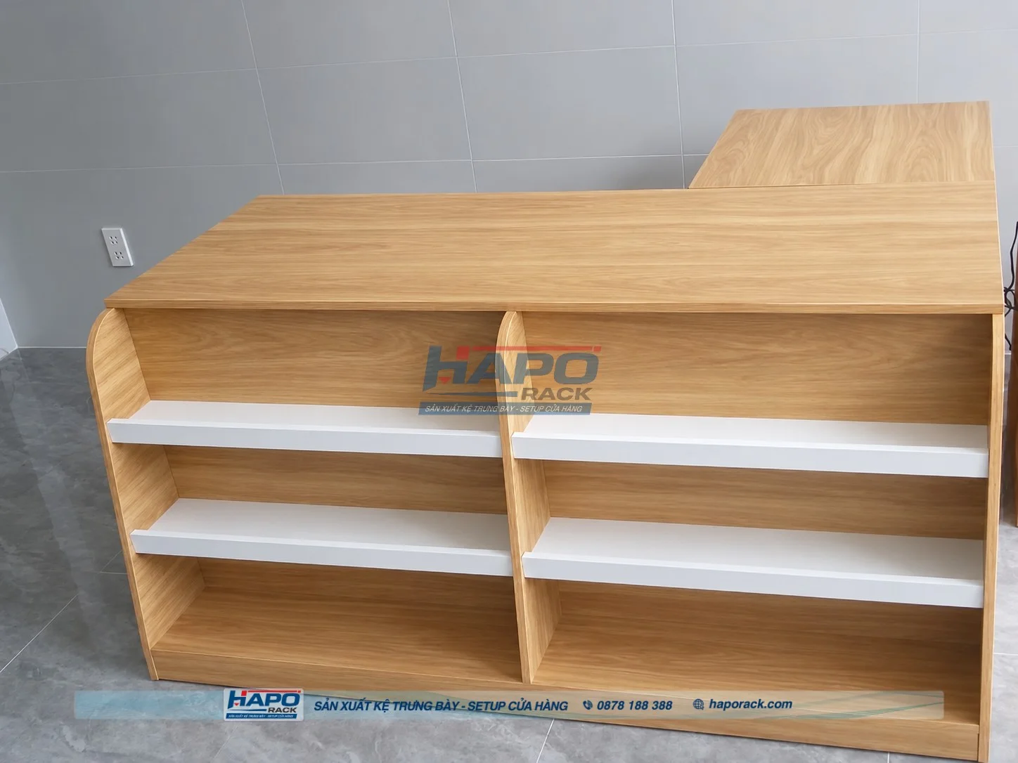 Quầy thu ngân siêu thị hiện đại giúp tối ưu không gian bán hàng