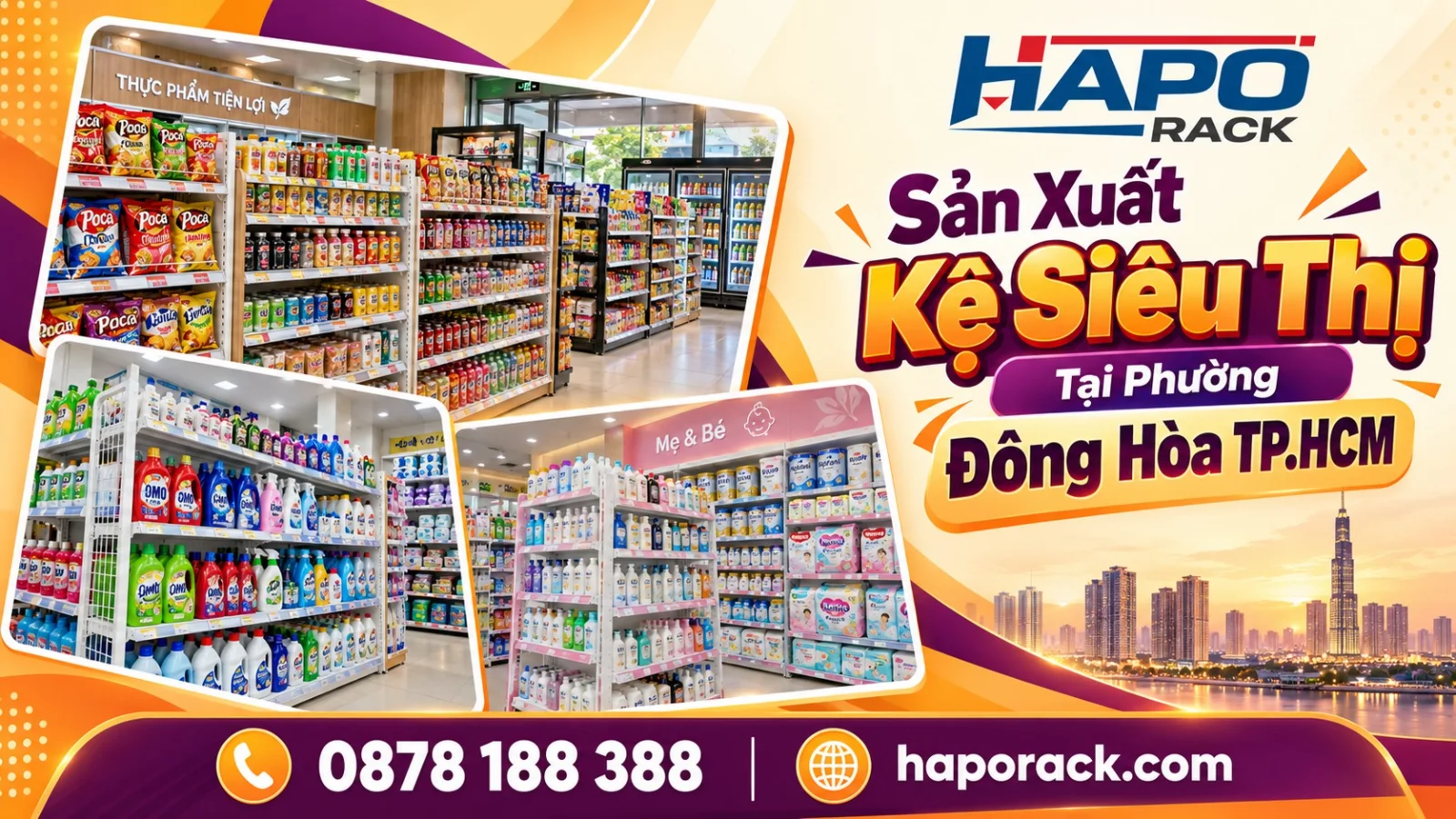 Sản Xuất Kệ Siêu Thị Giá Tốt Tại Phường Đông Hòa TP.HCM