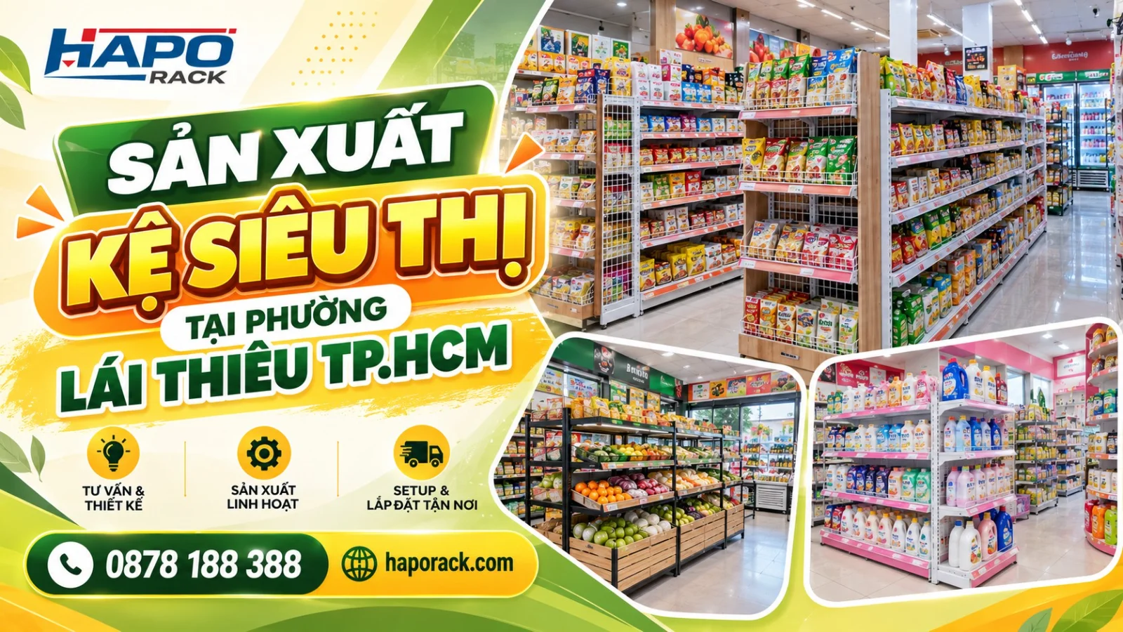 Sản Xuất Kệ Siêu Thị Giá Tốt Tại Phường Lái Thiêu TP.HCM