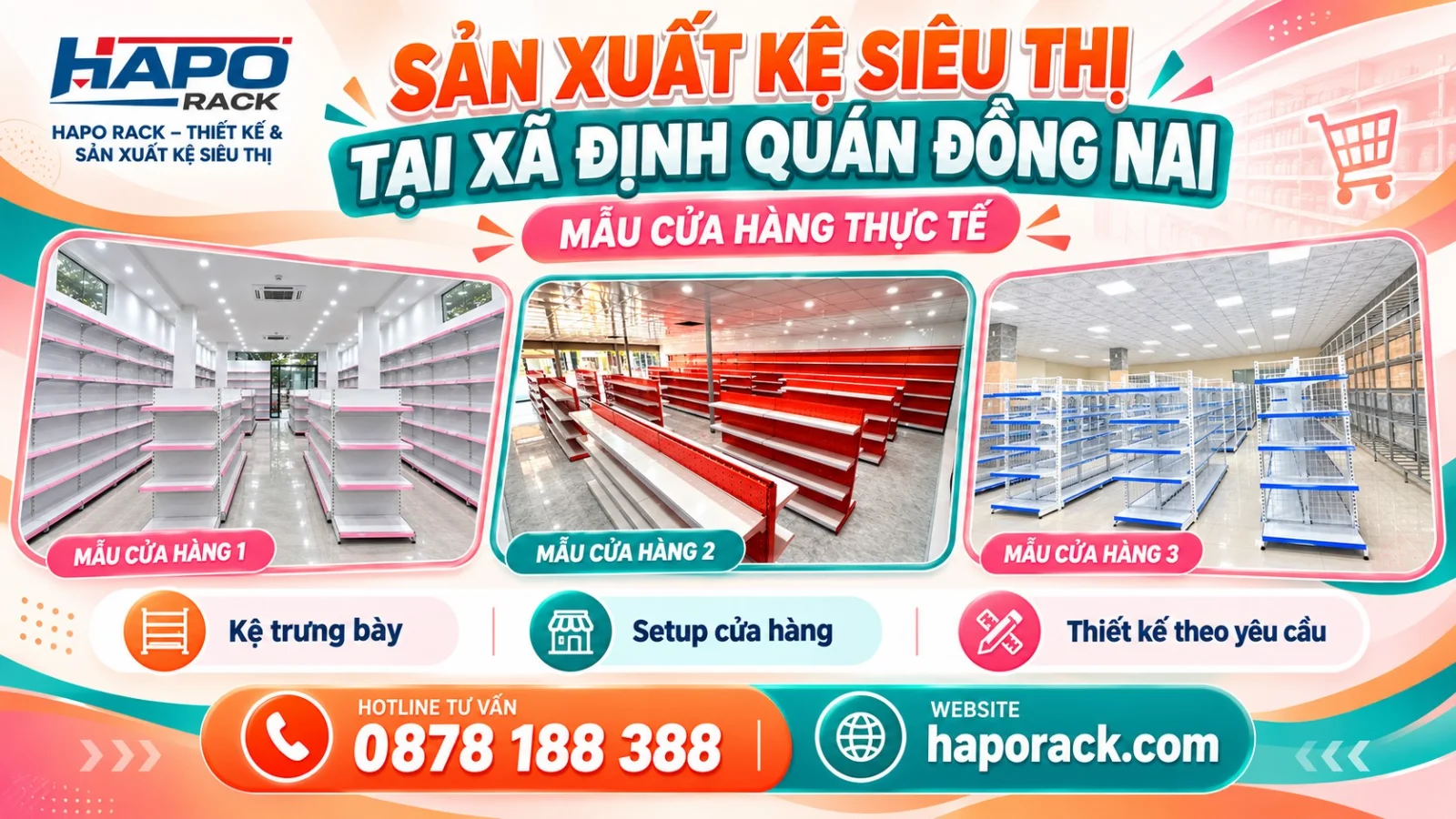 Sản Xuất Kệ Siêu Thị Tại Định Quán Đồng Nai Giá Rẻ, Chất Lượng Cao
