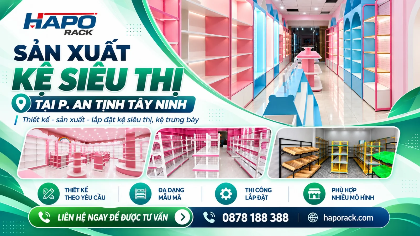 Sản Xuất Kệ Siêu Thị Tại P. An Tịnh Tây Ninh – Cập Nhật Bảng Giá Mới Nhất 2026