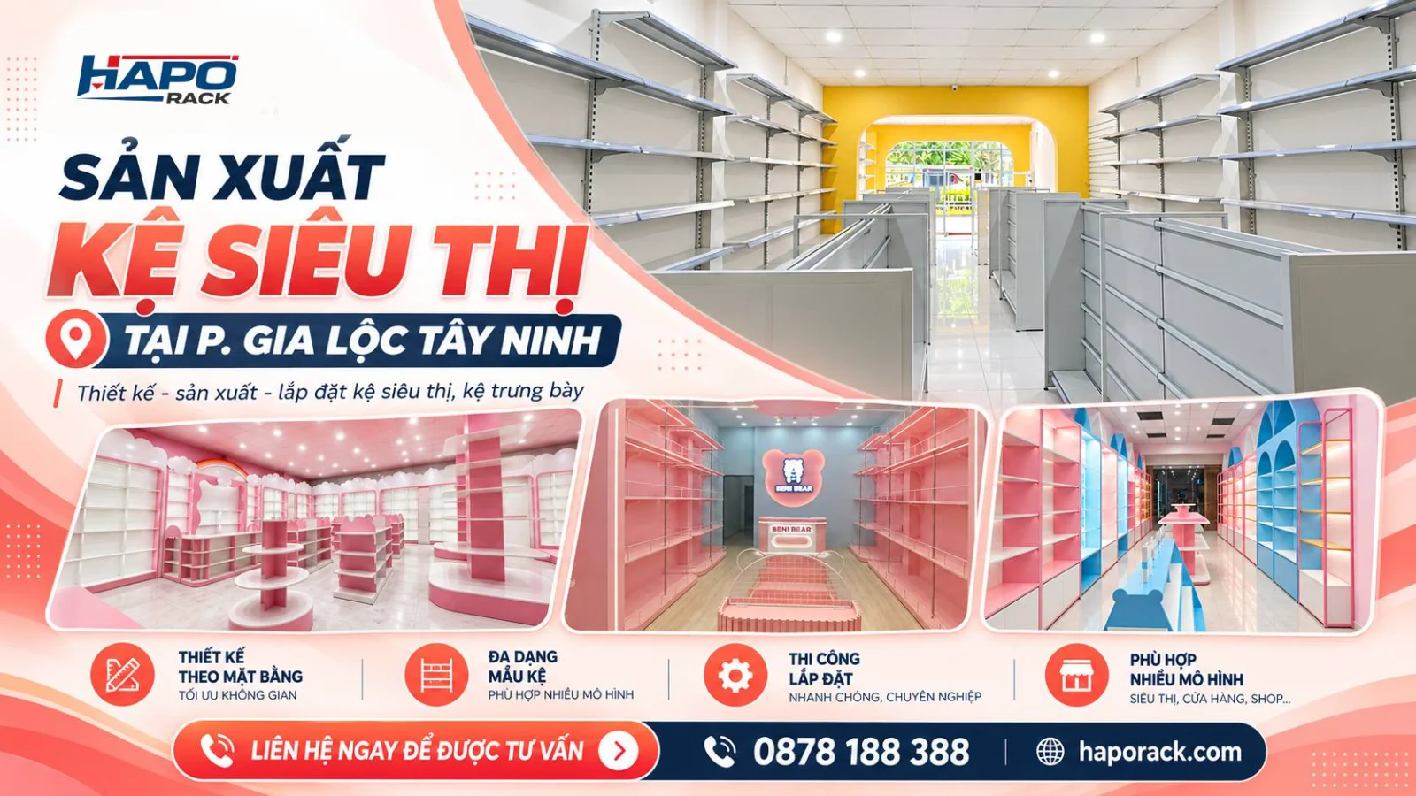 Sản Xuất Kệ Siêu Thị Tại P. Gia Lộc Tây Ninh – Đa Dạng Mẫu Mã, Kích Thước