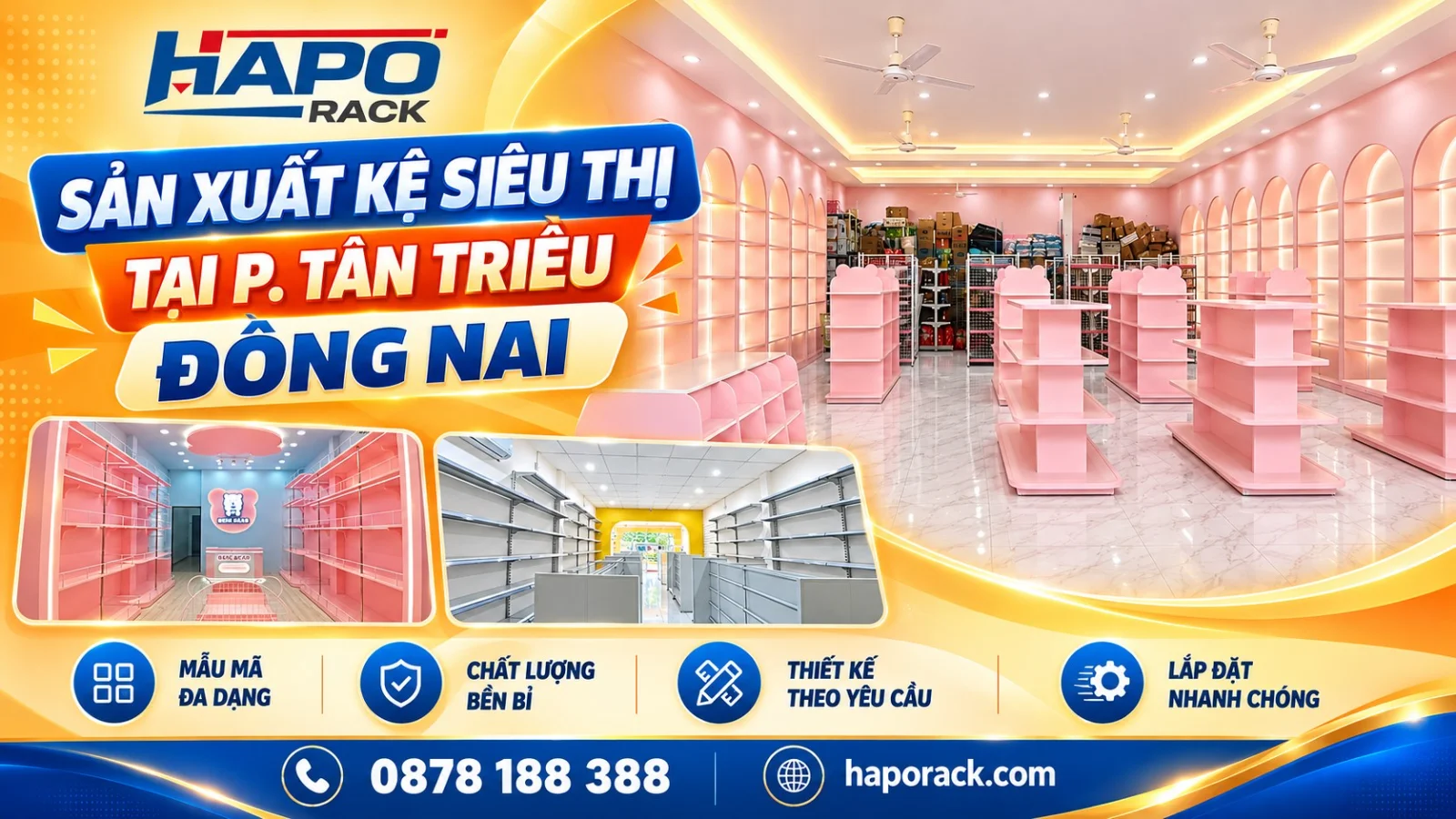 Sản Xuất Kệ Siêu Thị Tại P. Tân Triều Đồng Nai Giá Tận Xưởng