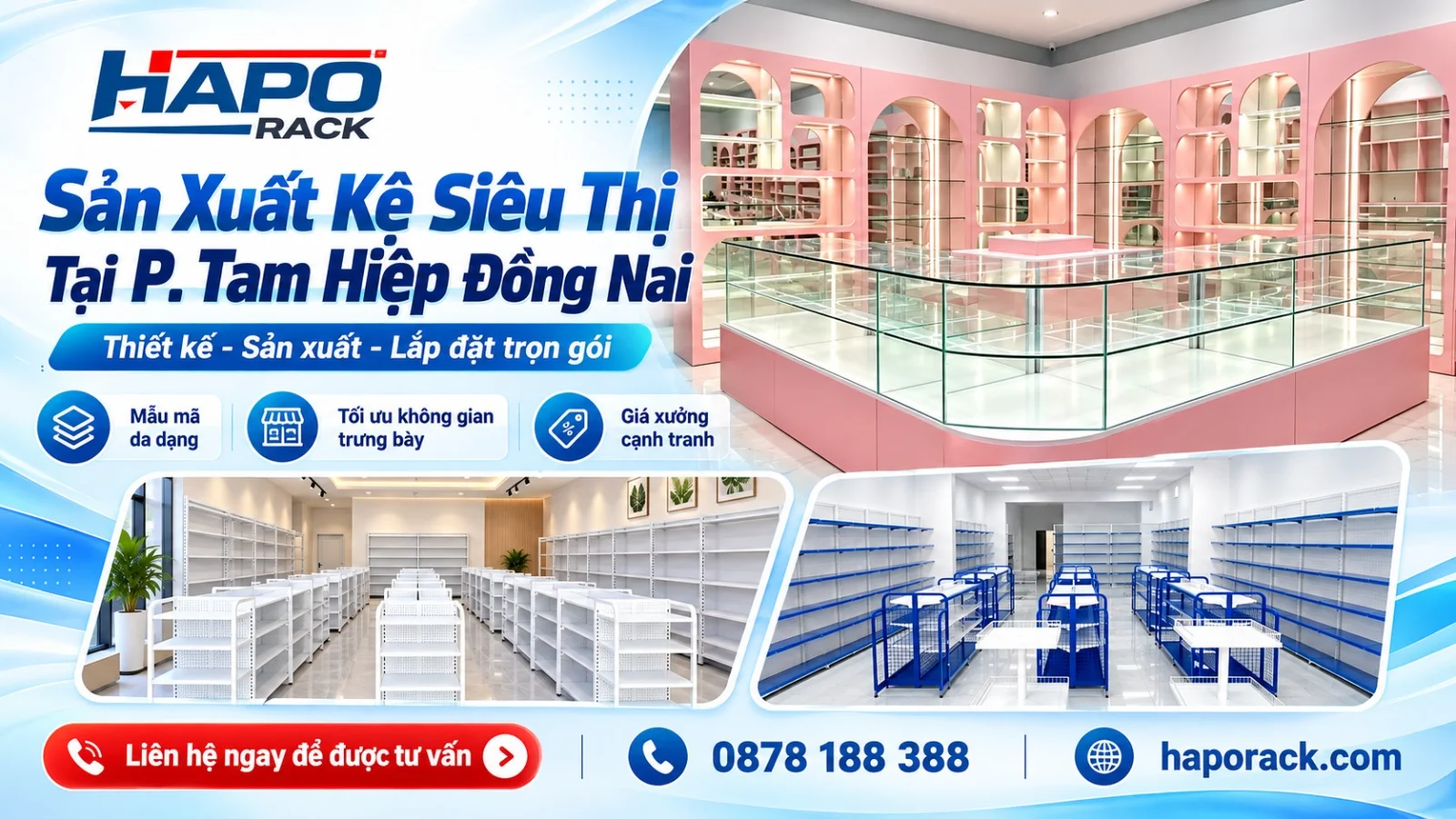 Sản Xuất Kệ Siêu Thị Tại Phường Tam Hiệp Đồng Nai Giá Tận Xưởng