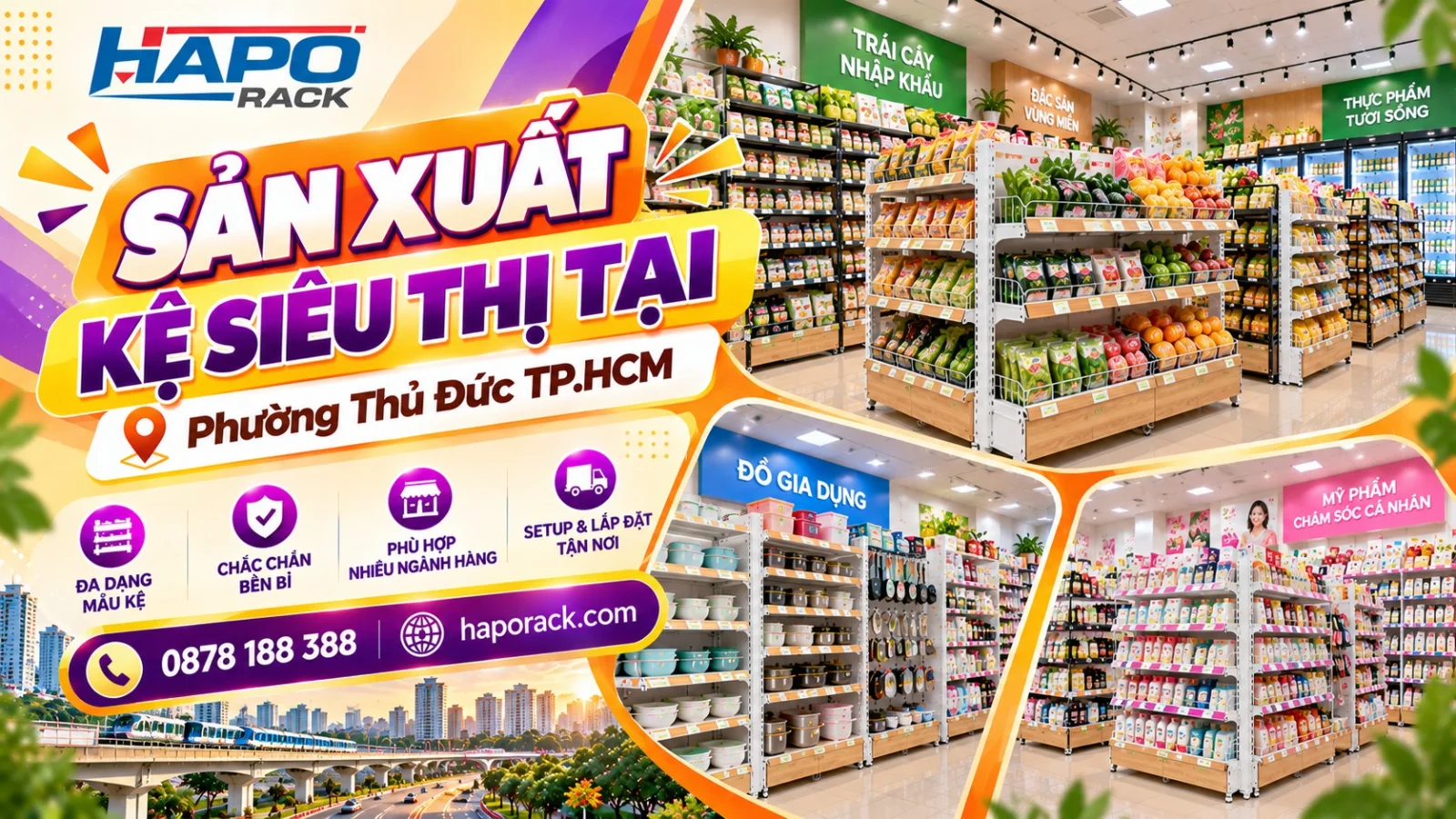 Sản Xuất Kệ Siêu Thị Tại Phường Thủ Đức TP.HCM Theo Kích Thước