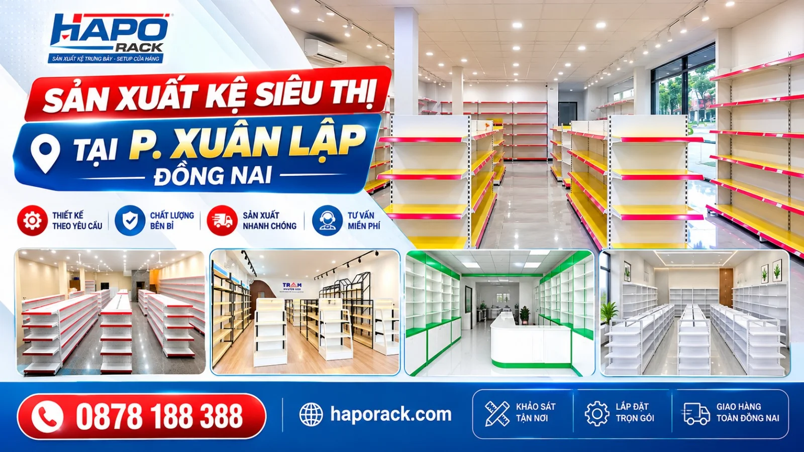 Sản Xuất Kệ Siêu Thị Tại Phường Xuân Lập Đồng Nai Giá Tốt
