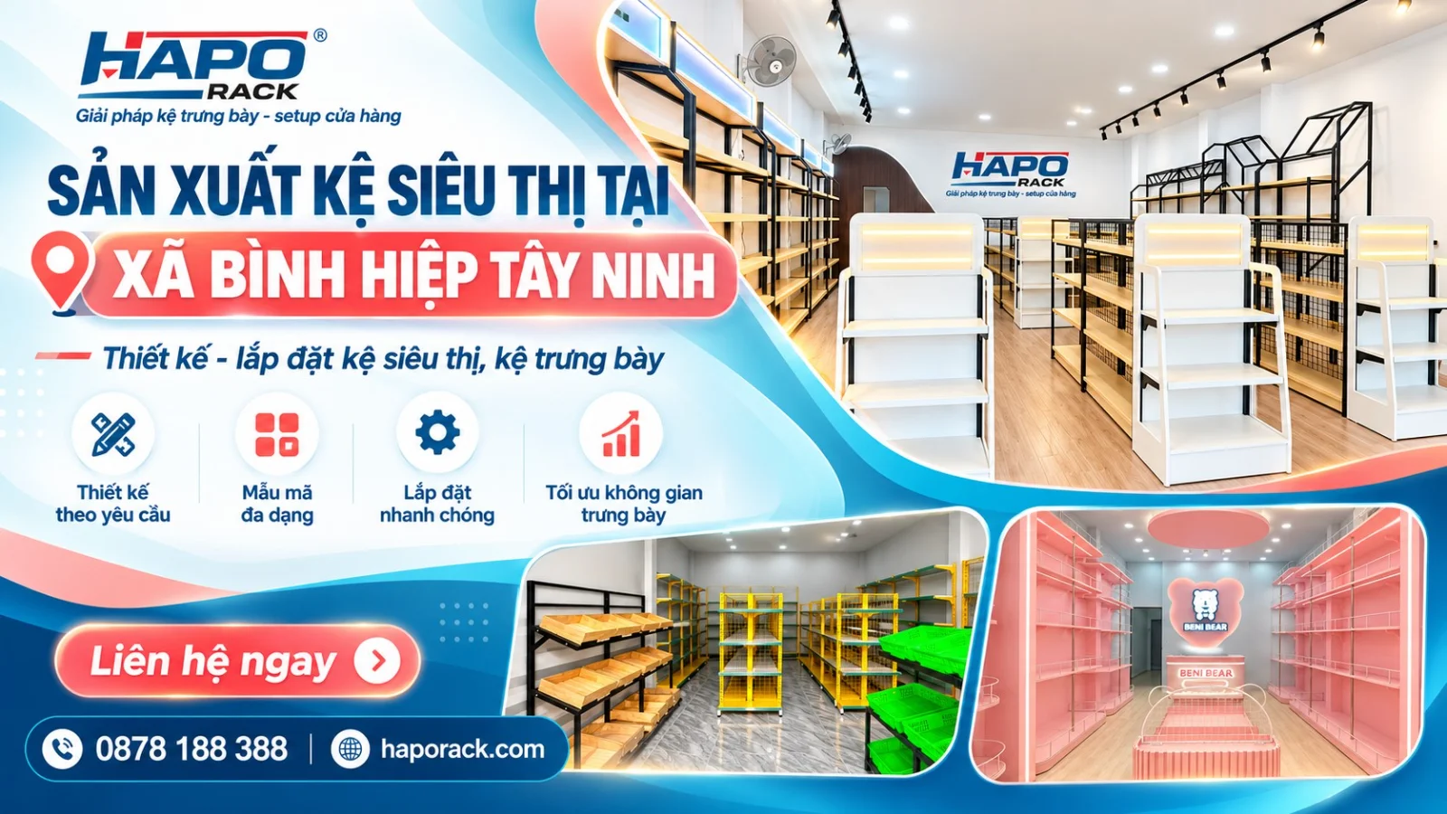 Sản Xuất Kệ Siêu Thị Tại Xã Bình Hiệp Tây Ninh Đa Dạng Kích Thước