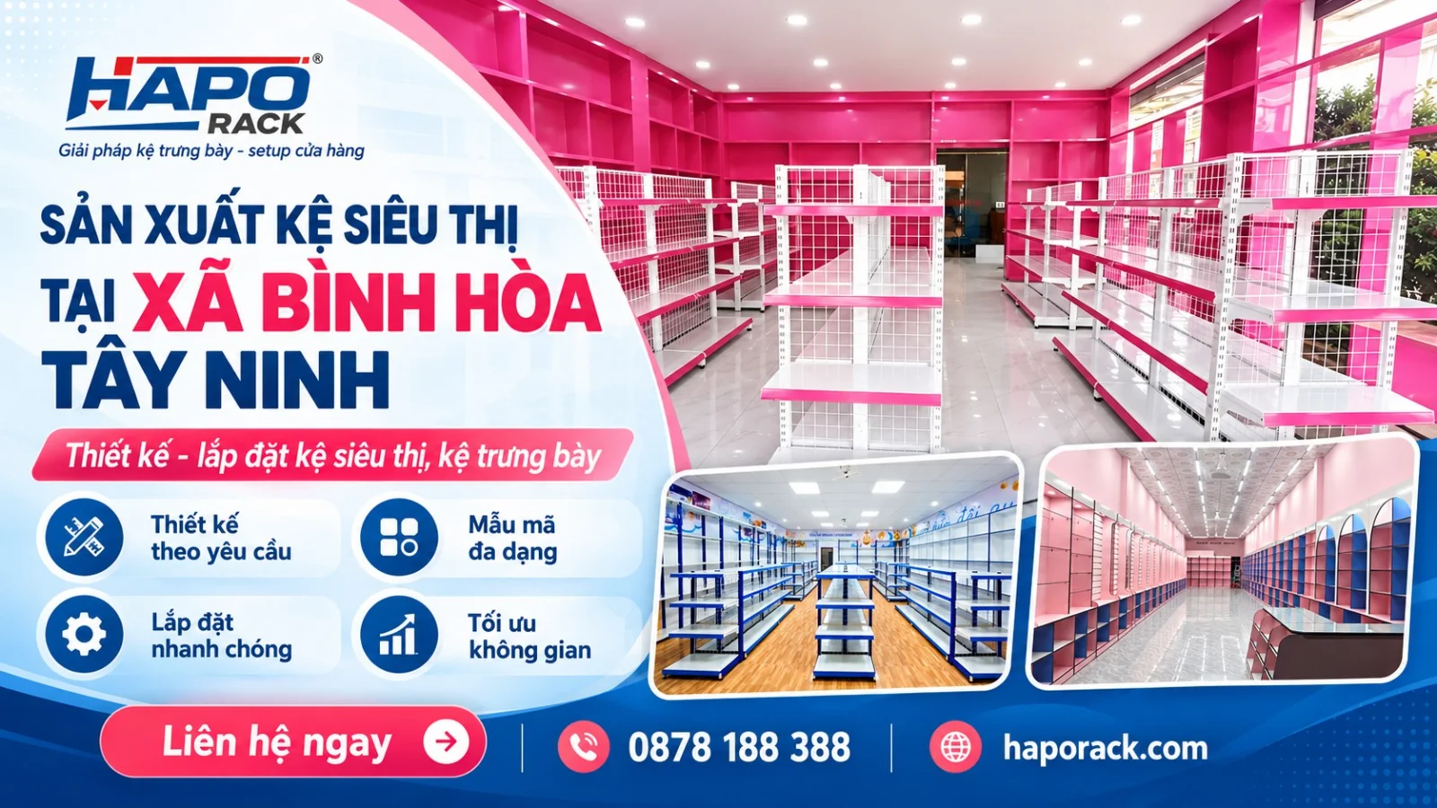 Sản Xuất Kệ Siêu Thị Tại Xã Bình Hòa Tây Ninh Đa Dạng Mẫu Mã
