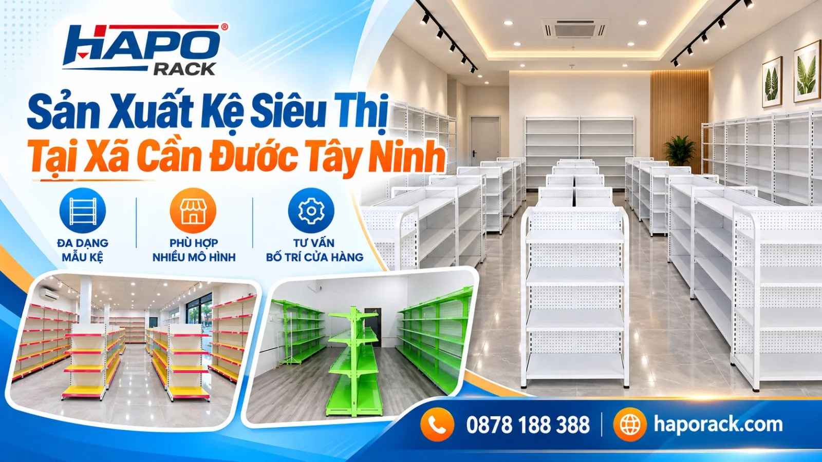 Sản Xuất Kệ Siêu Thị Tại Xã Cần Đước Tây Ninh Đa Dạng Mẫu Mã