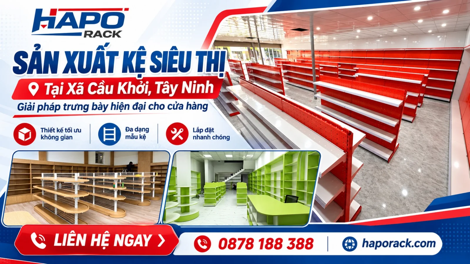 Sản Xuất Kệ Siêu Thị Tại Xã Cầu Khởi Tây Ninh Chất Lượng Cao