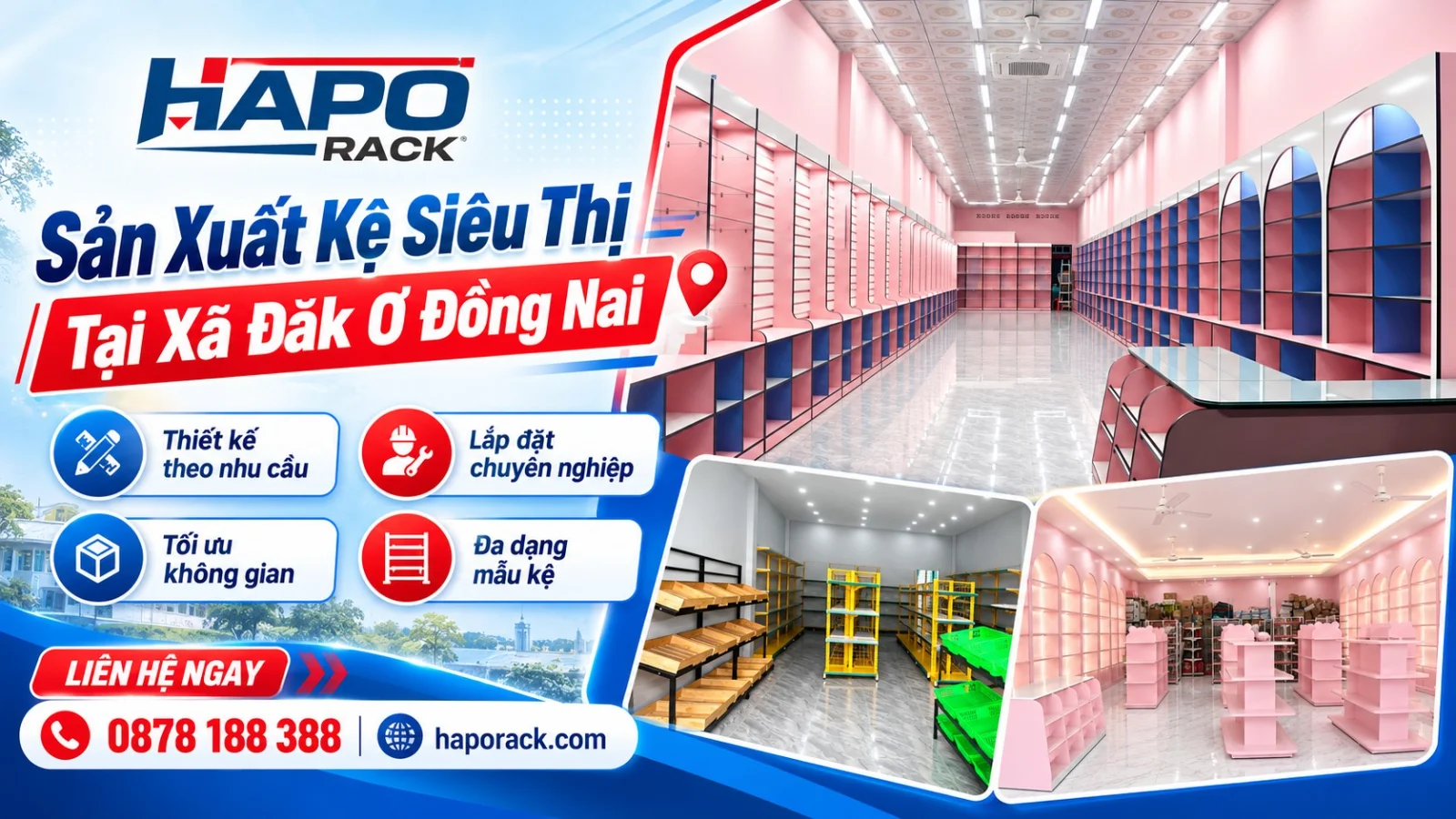 Sản Xuất Kệ Siêu Thị Tại Xã Đăk Ơ Đồng Nai Giá Tận Xưởng