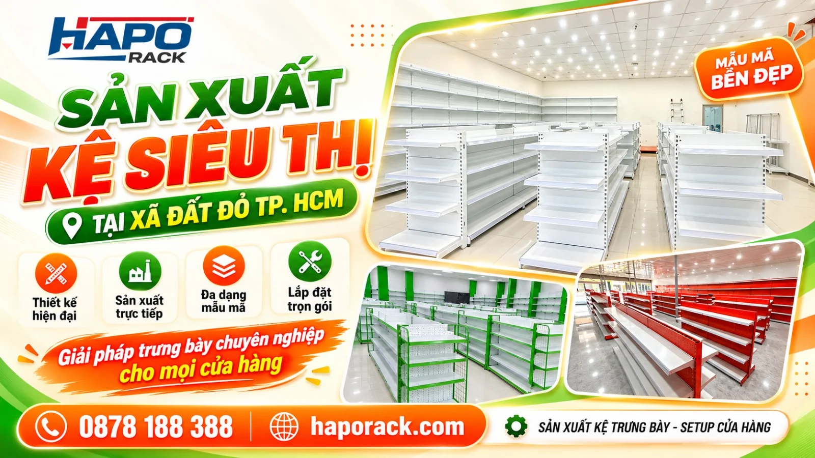 Sản Xuất Kệ Siêu Thị Tại Xã Đất Đỏ TP.HCM Giá Rẻ, Chất Lượng Cao