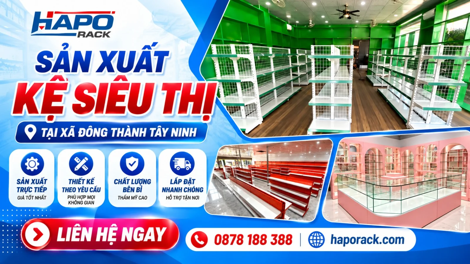 Sản Xuất Kệ Siêu Thị Tại Xã Đông Thành Tây Ninh Theo Yêu Cầu
