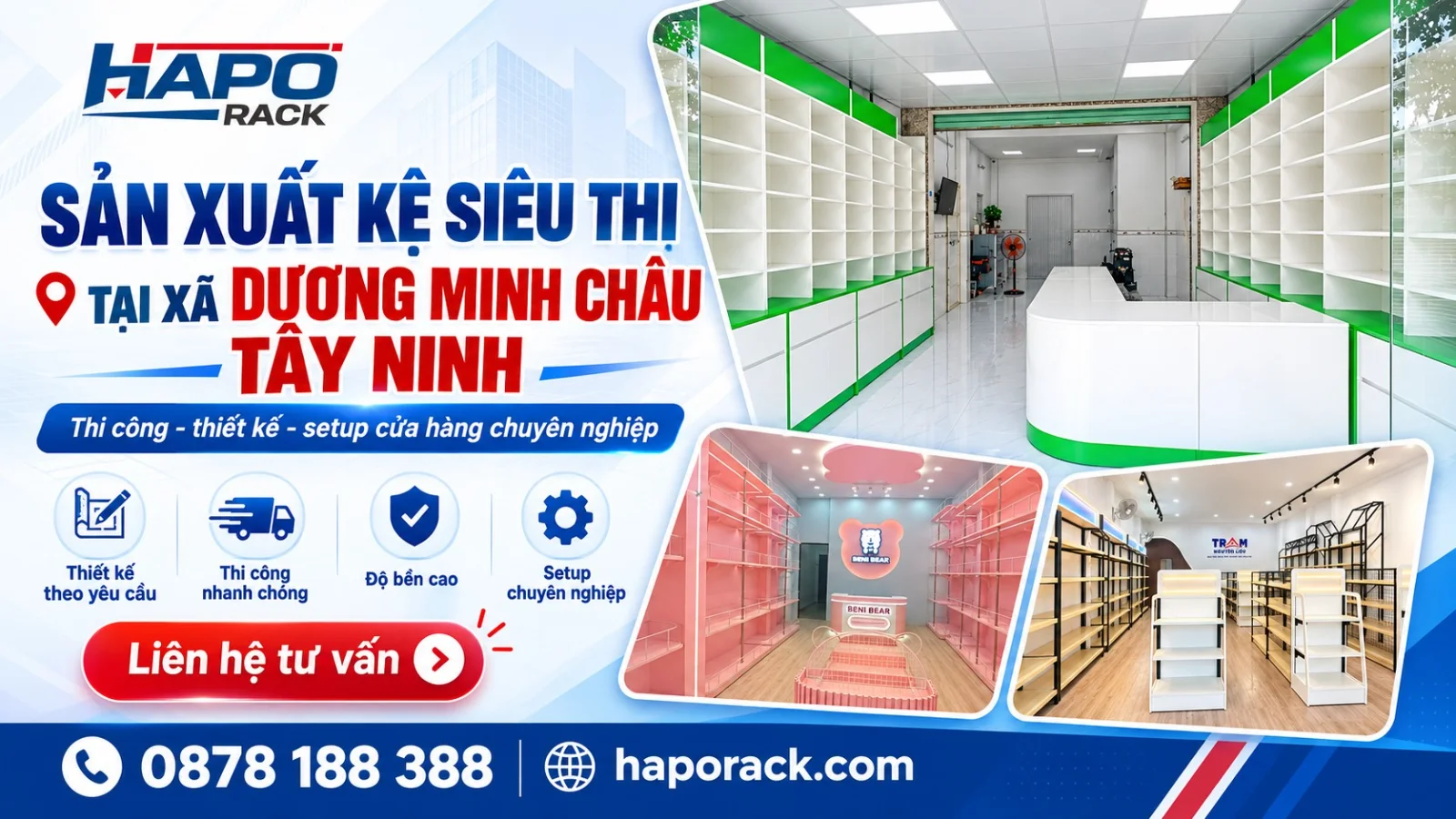 Sản Xuất Kệ Siêu Thị Tại Xã Dương Minh Châu Tây Ninh Chất Lượng Cao