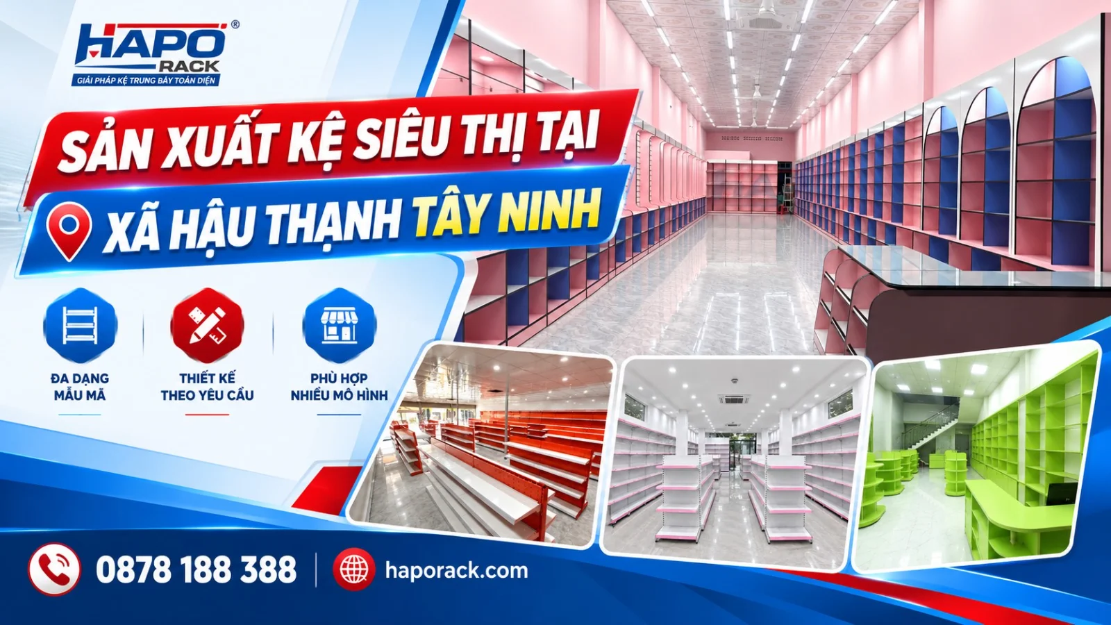 Sản Xuất Kệ Siêu Thị Tại Xã Hậu Thạnh Tây Ninh Đa Dạng Kiểu Dáng