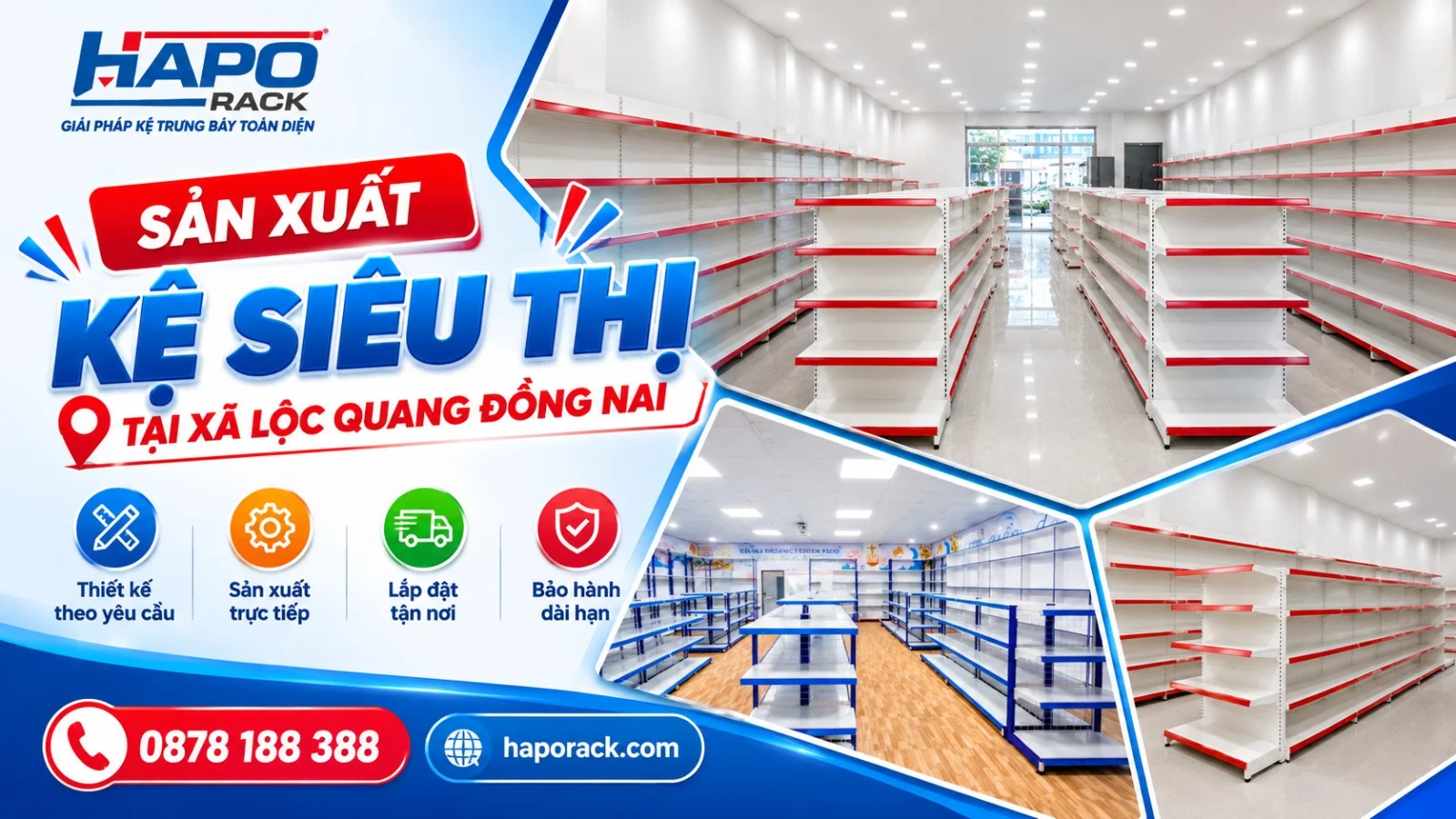 Sản Xuất Kệ Siêu Thị Tại Xã Lộc Quang Đồng Nai Giá Tốt