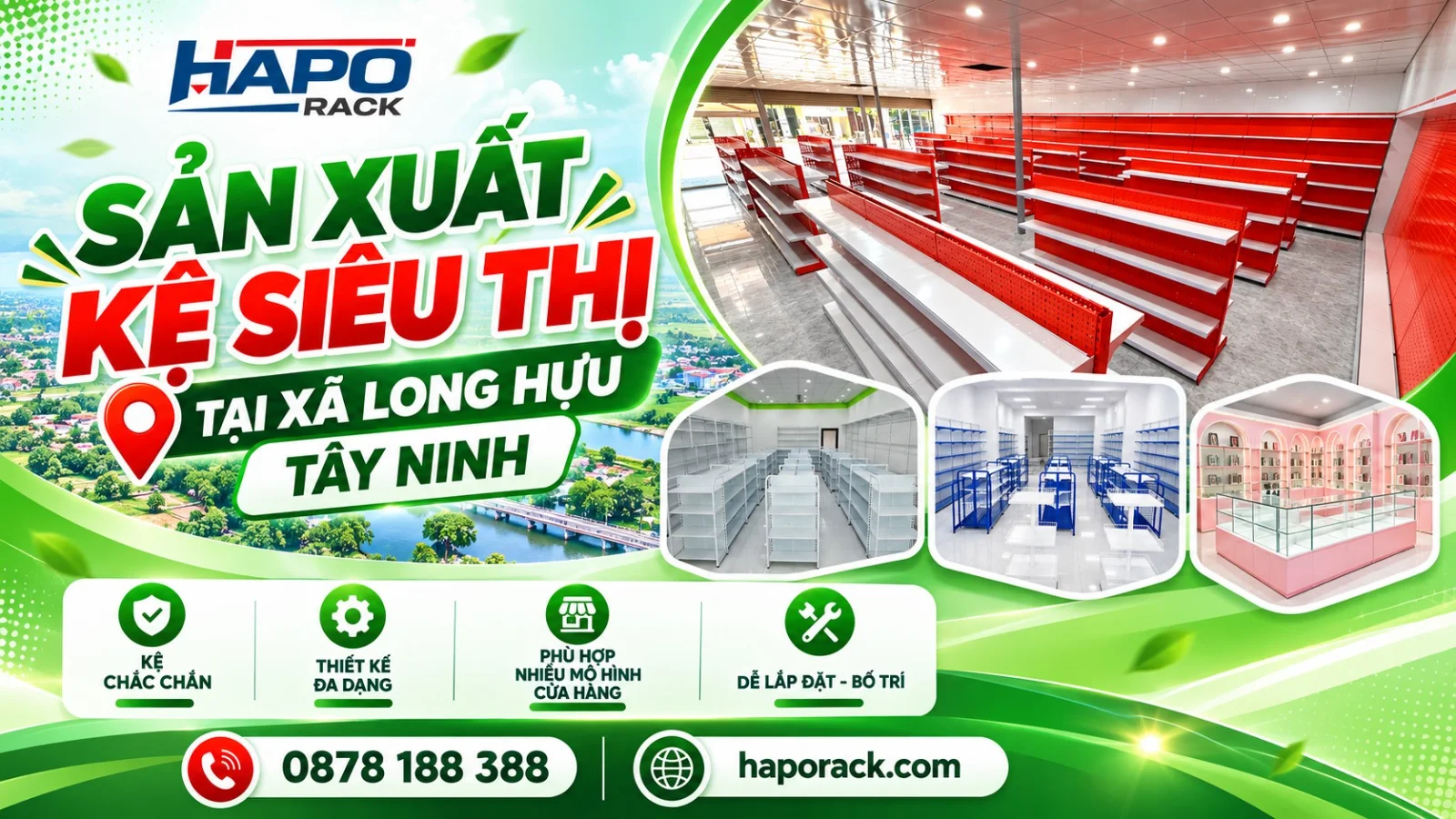 Sản Xuất Kệ Siêu Thị Tại Xã Long Hựu Tây Ninh Đa Dạng Mẫu Mã