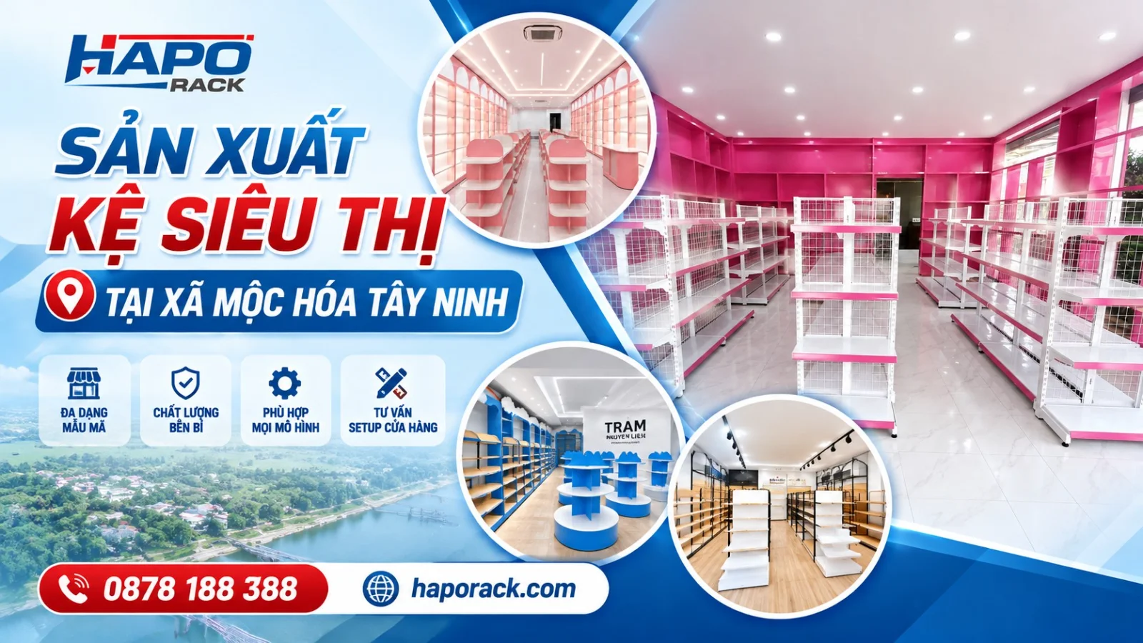 Sản Xuất Kệ Siêu Thị Tại Xã Mộc Hóa Tây Ninh Đa Dạng Chủng Loại