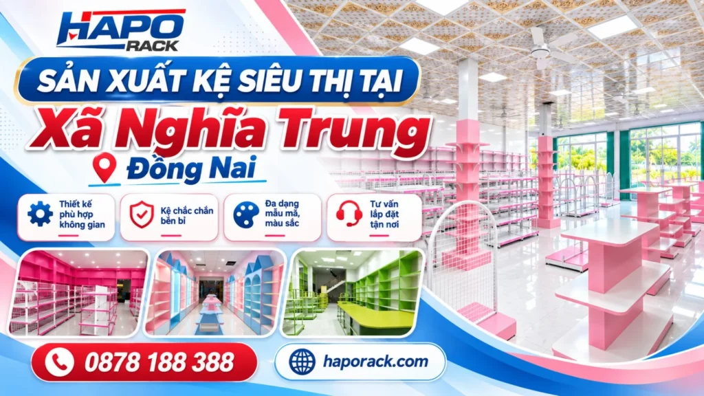 Sản Xuất Kệ Siêu Thị Tại Xã Nghĩa Trung Đồng Nai Uy Tín, Chất Lượng