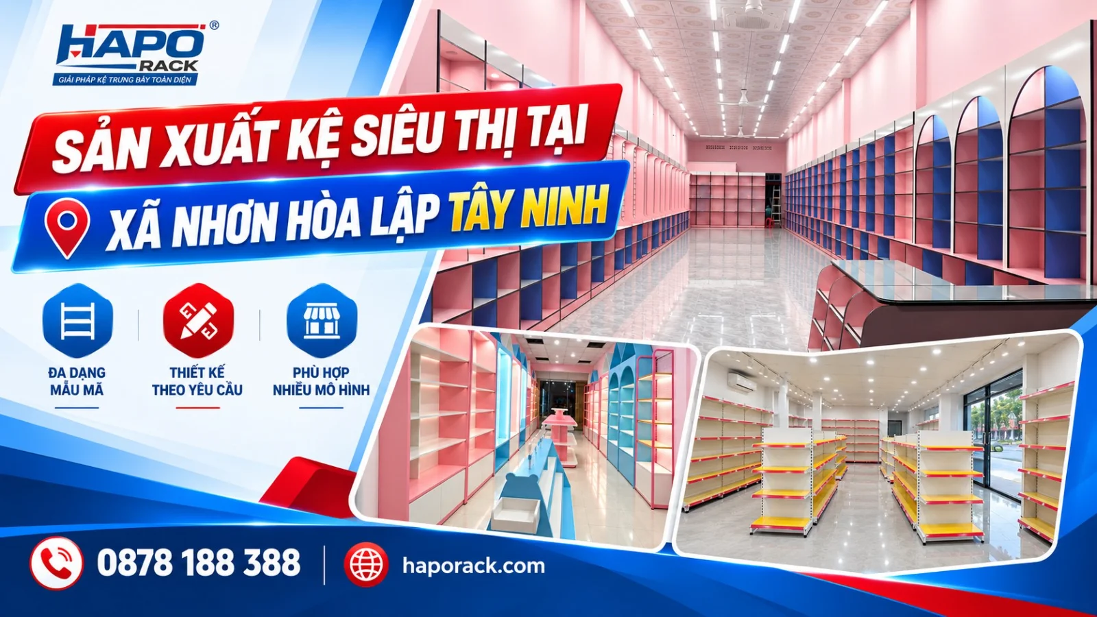 Sản Xuất Kệ Siêu Thị Tại Xã Nhơn Hòa Lập Tây Ninh Chất Lượng Cao