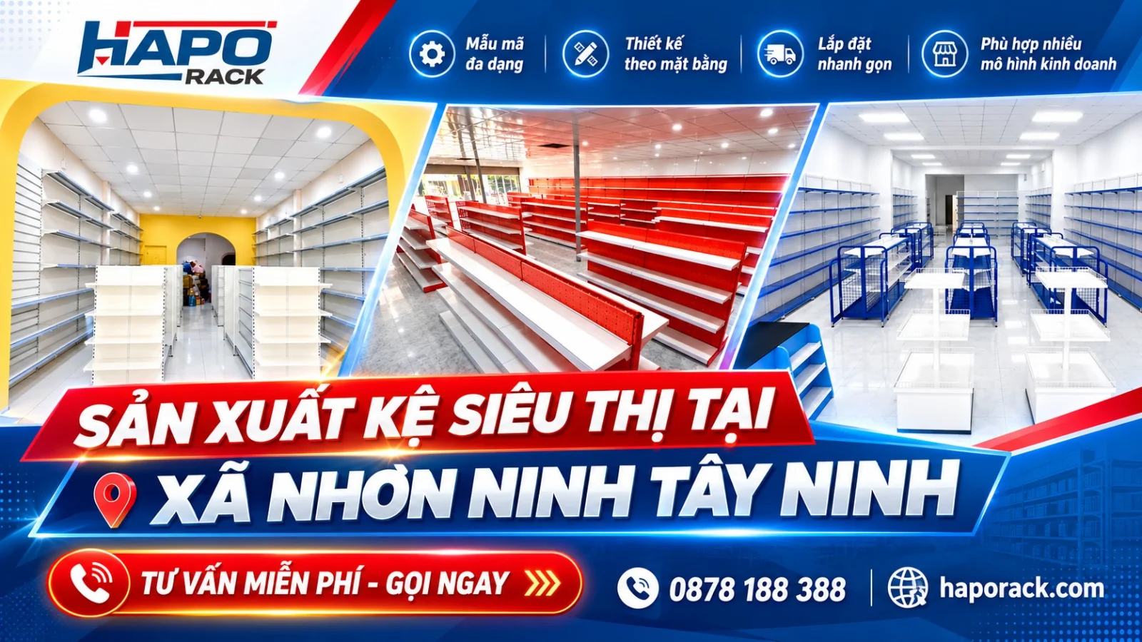 Sản Xuất Kệ Siêu Thị Tại Xã Nhơn Ninh Tây Ninh Uy Tín, Chất Lượng