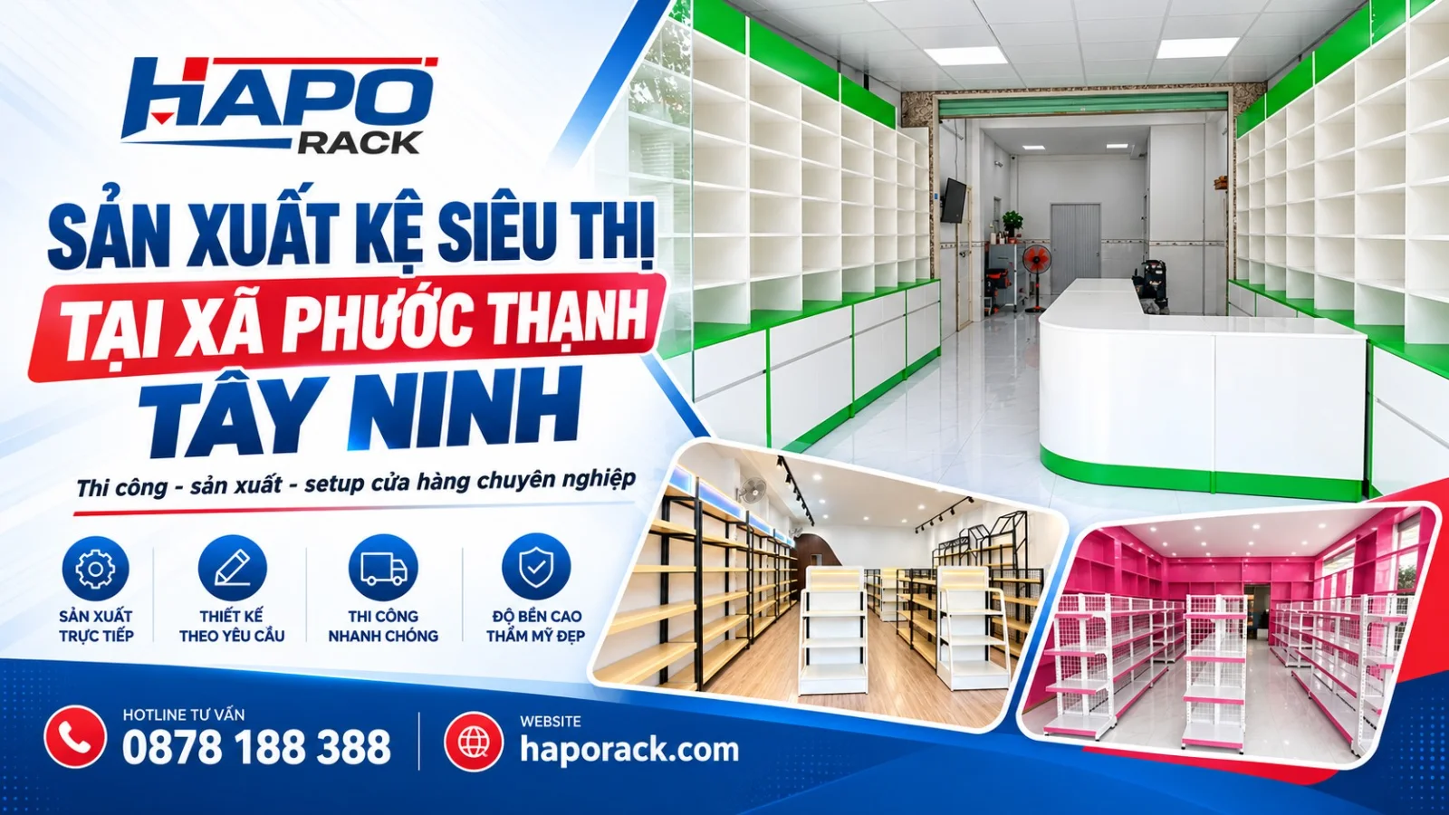 Sản Xuất Kệ Siêu Thị Tại Xã Phước Thạnh Tây Ninh Theo Yêu Cầu