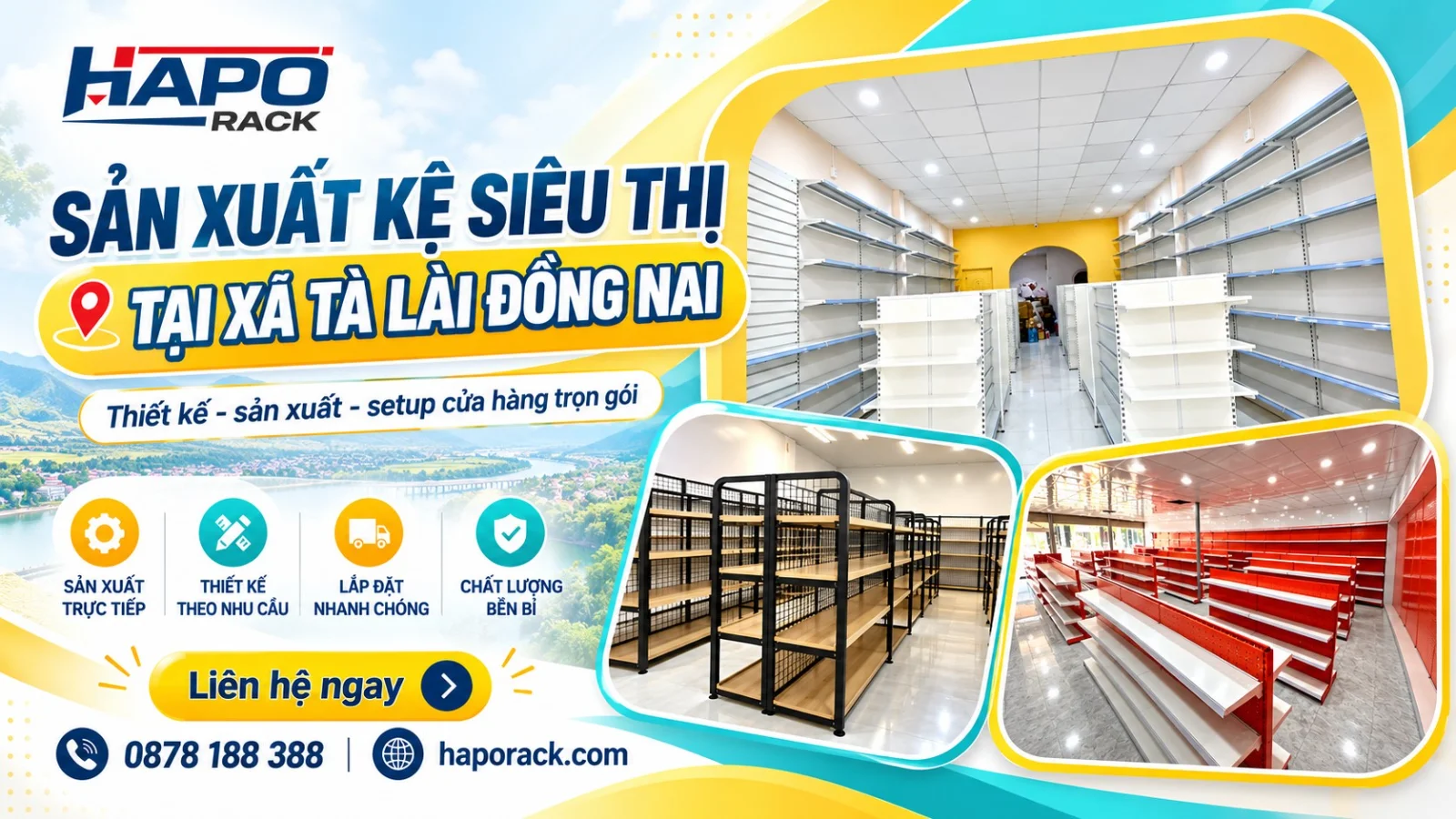 Sản Xuất Kệ Siêu Thị Tại Xã Tà Lài Đồng Nai Giá Rẻ, Chất Lượng Cao