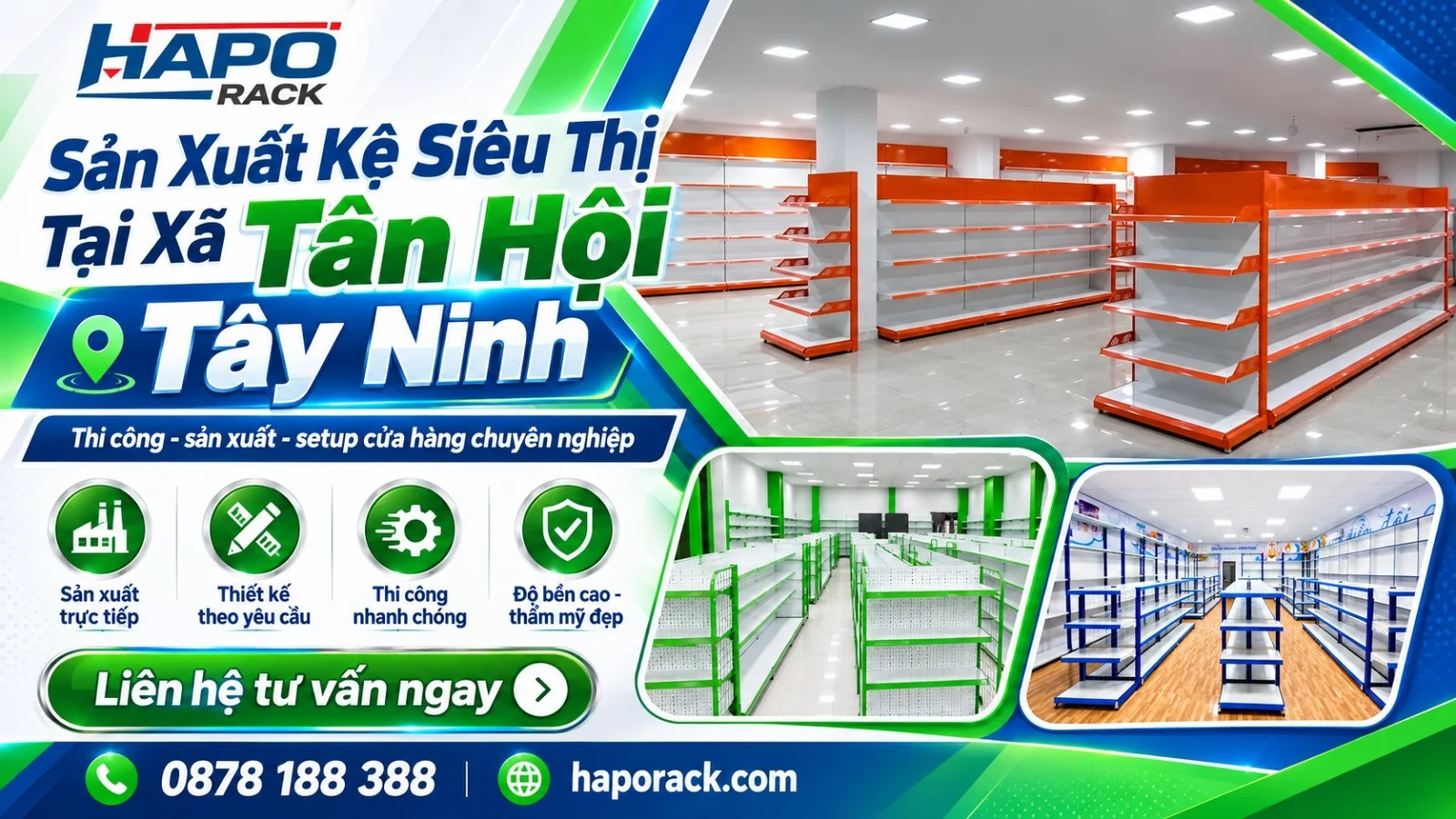 Sản Xuất Kệ Siêu Thị Tại Xã Tân Hội Tây Ninh Chất Lượng Cao