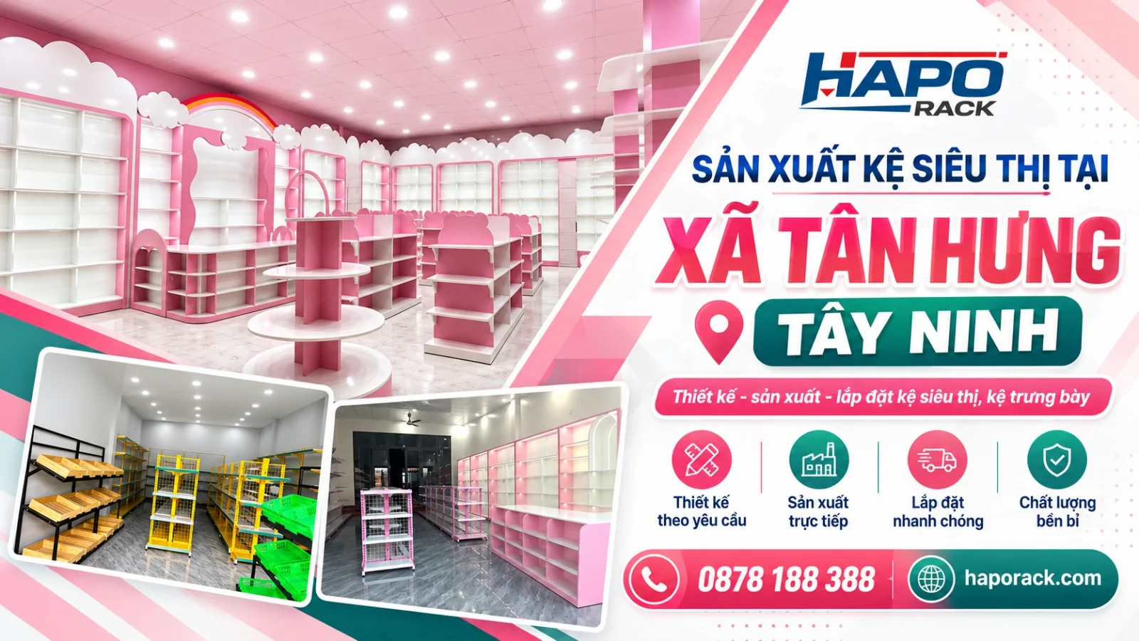Sản Xuất Kệ Siêu Thị Tại Xã Tân Hưng Tây Ninh Chất Lượng, Bền Đẹp