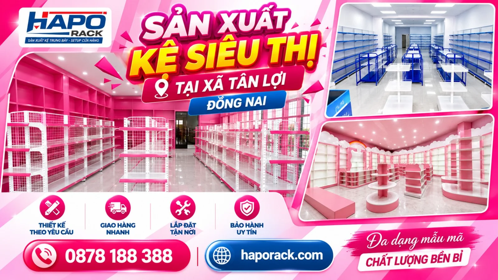 Sản Xuất Kệ Siêu Thị Tại Xã Tân Lợi Đồng Nai Chất Lượng Cao