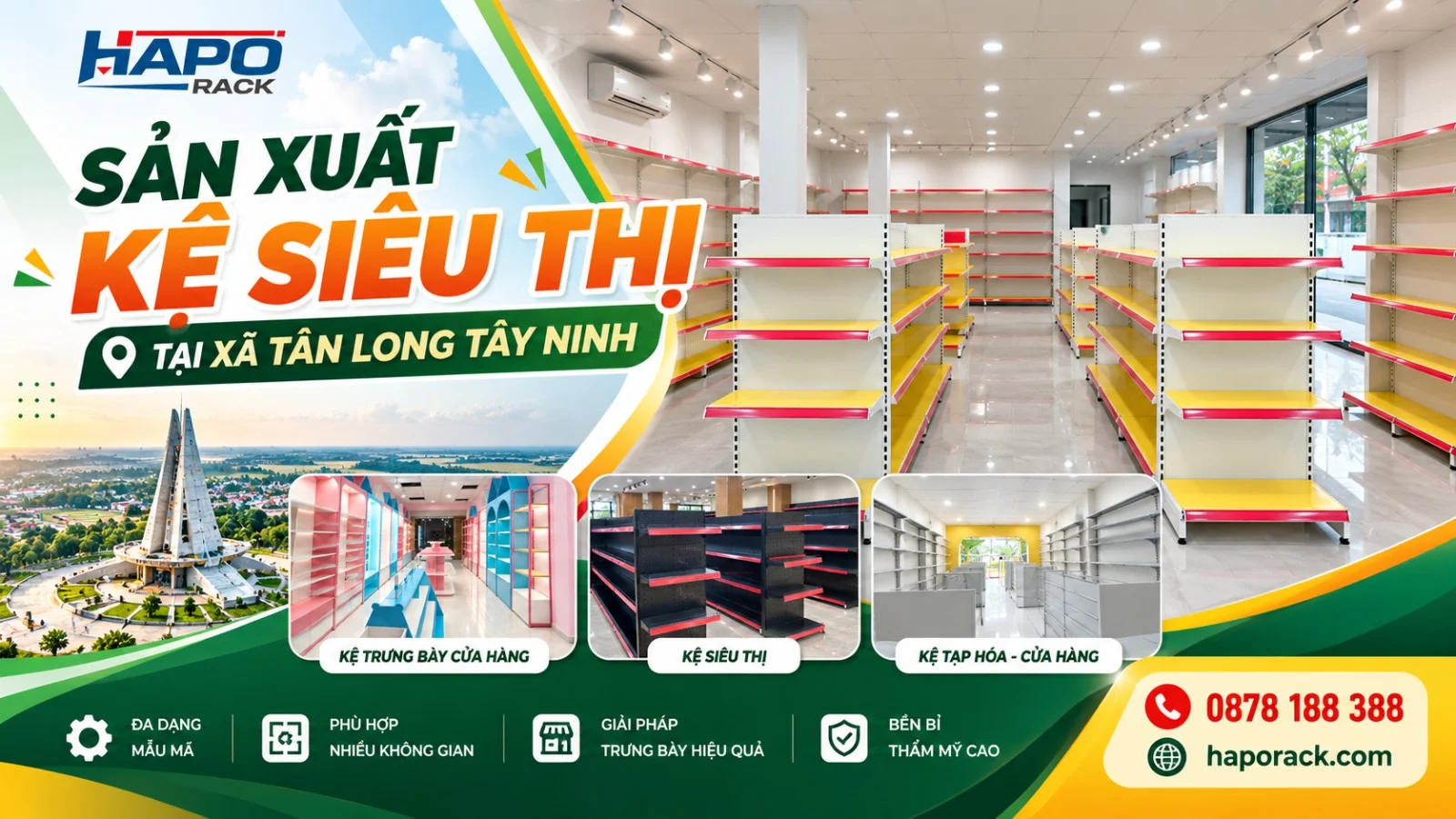 Sản Xuất Kệ Siêu Thị Tại Xã Tân Long Tây Ninh Theo Yêu Cầu