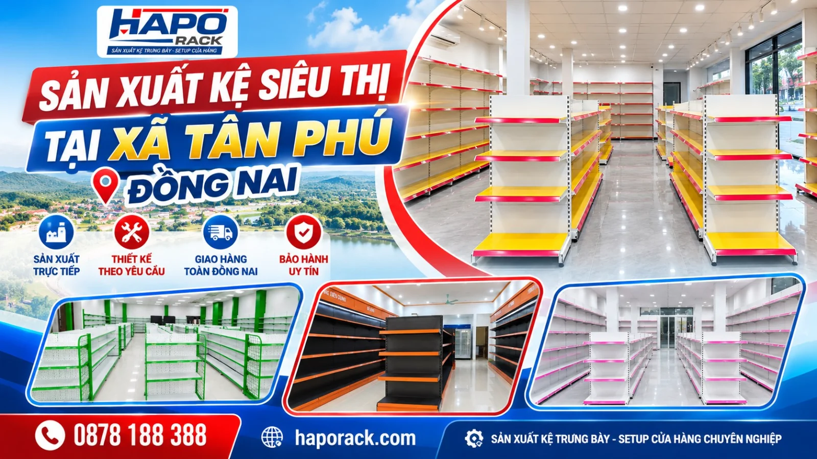 Sản Xuất Kệ Siêu Thị Tại Xã Tân Phú Đồng Nai Giá Rẻ, Chất Lượng Cao