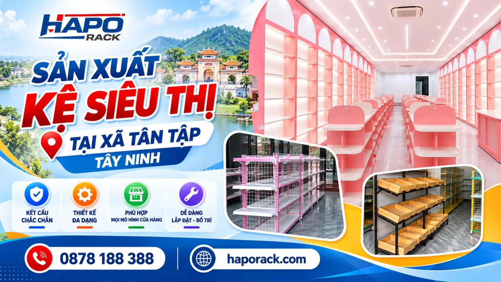 Sản Xuất Kệ Siêu Thị Tại Xã Tân Tập Tây Ninh Đa Dạng Mẫu Mã