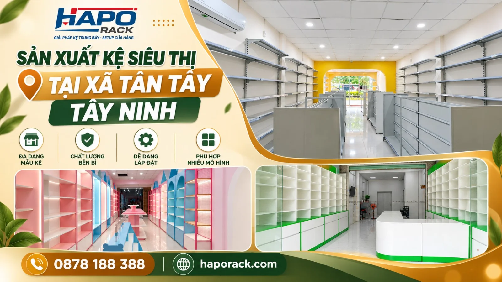 Sản Xuất Kệ Siêu Thị Tại Xã Tân Tây Tây Ninh Chất Lượng, Bền Đẹp