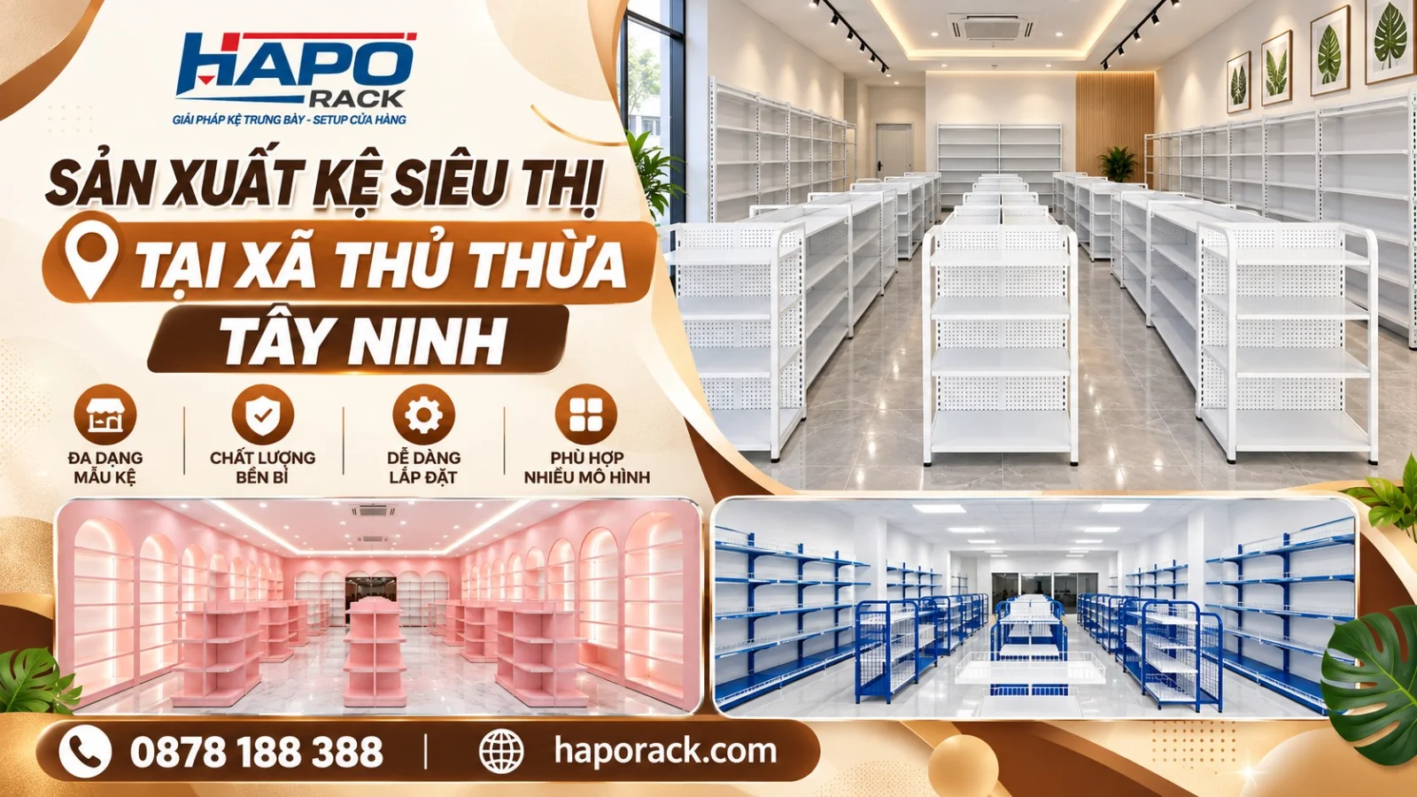 Sản Xuất Kệ Siêu Thị Tại Xã Thủ Thừa Tây Ninh Chất Lượng, Giá Tốt