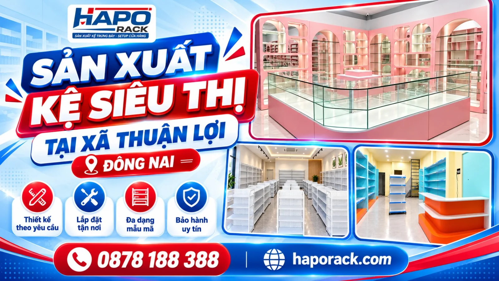 Sản Xuất Kệ Siêu Thị Tại Xã Thuận Lợi Đồng Nai Giá Tốt