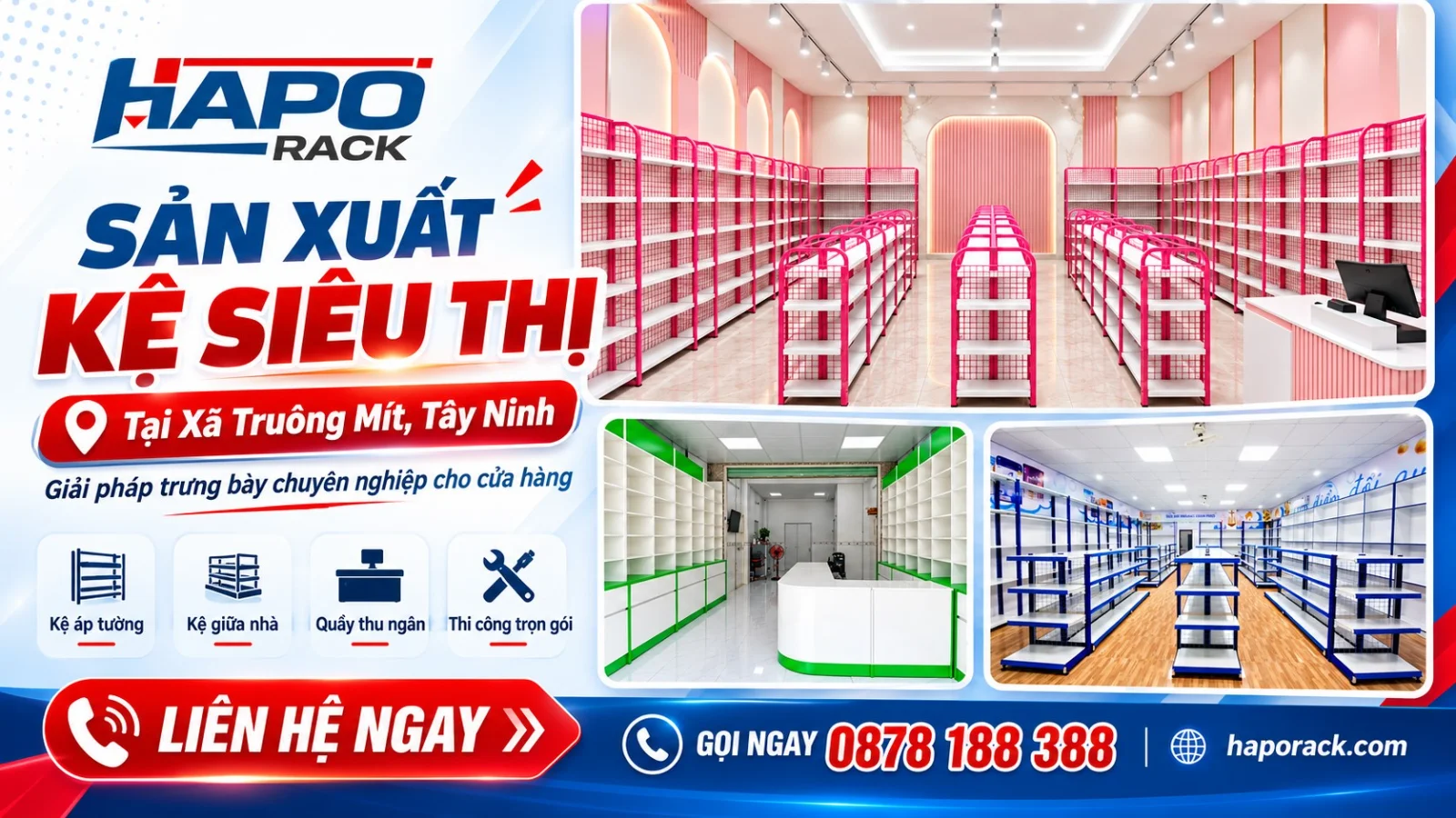 Sản Xuất Kệ Siêu Thị Tại Xã Truông Mít Tây Ninh Chất Lượng Cao