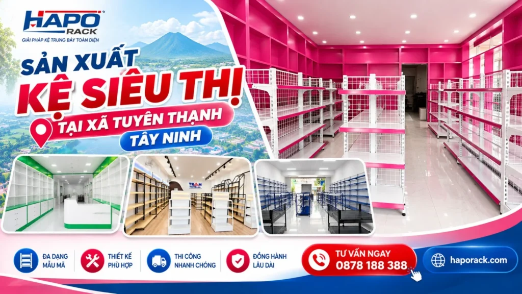 Sản Xuất Kệ Siêu Thị Tại Xã Tuyên Thạnh Tây Ninh Uy Tín, Chất Lượng