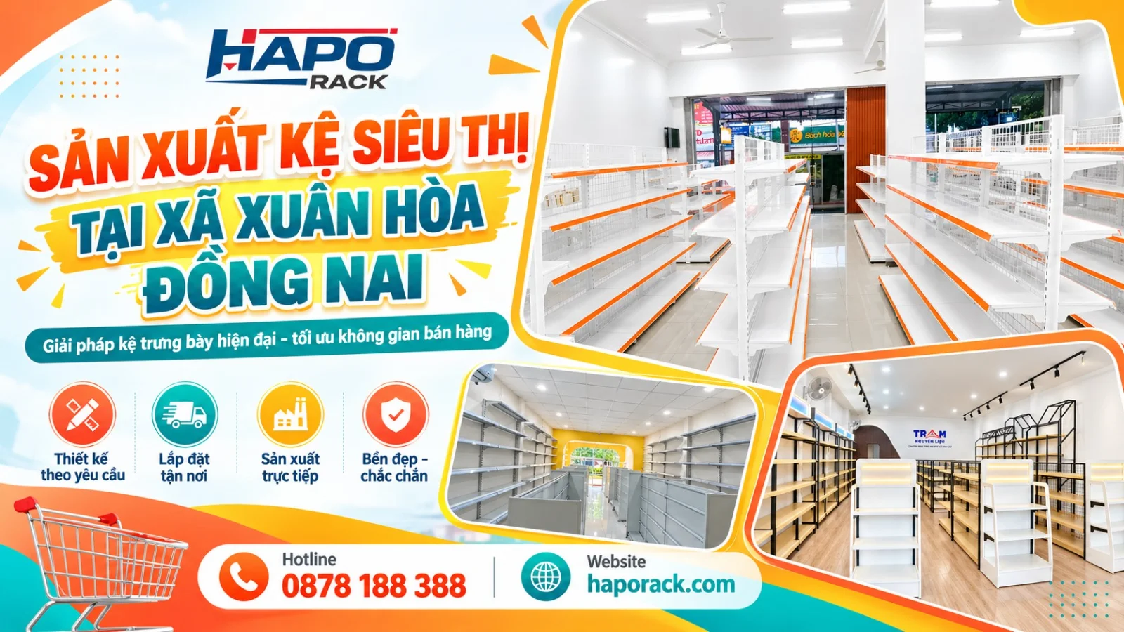 Sản Xuất Kệ Siêu Thị Tại Xã Xuân Hòa Đồng Nai Giá Tốt, Chất Lượng Cao