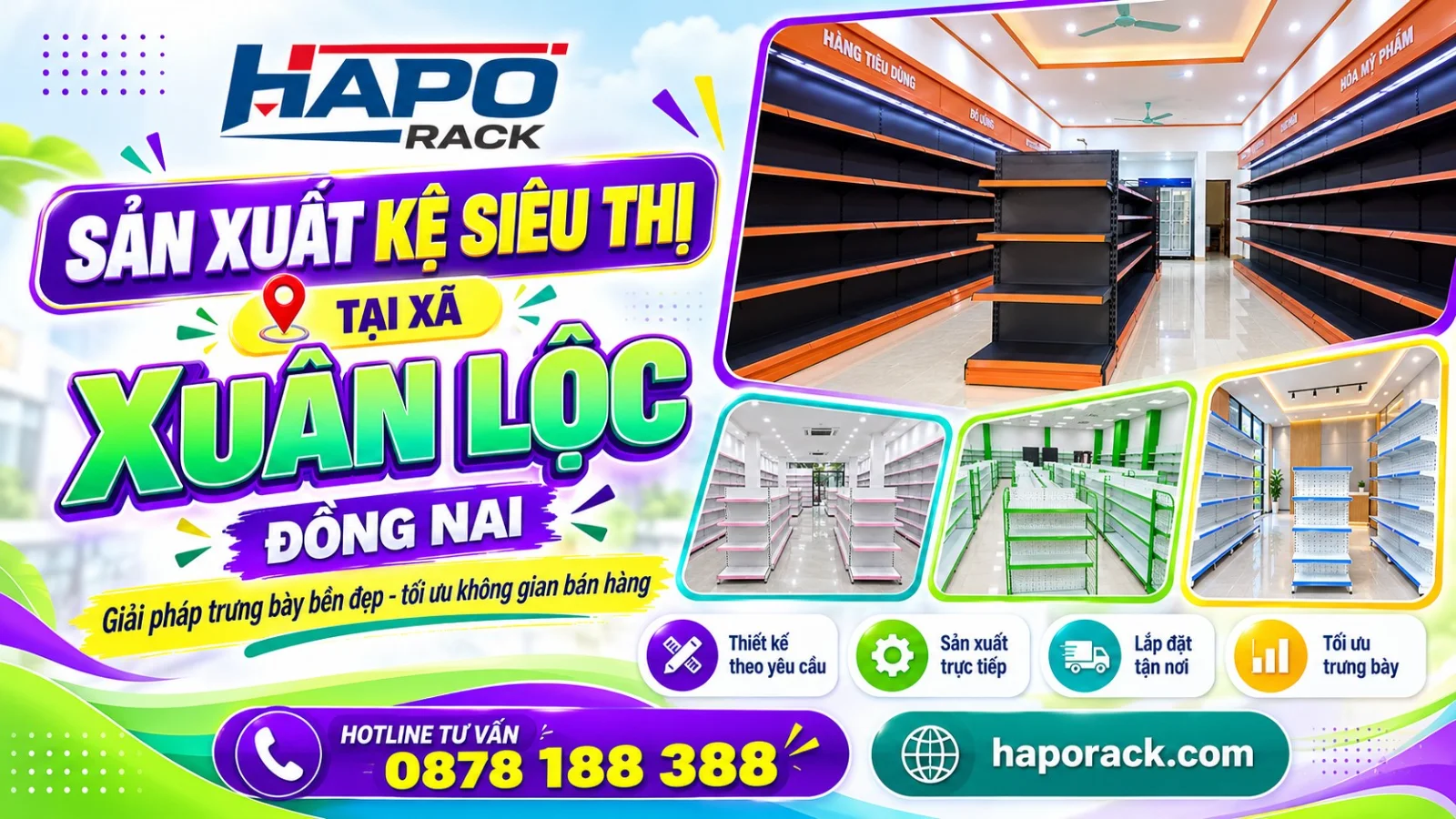 Sản Xuất Kệ Siêu Thị Tại Xã Xuân Lộc Đồng Nai Giá Rẻ, Chất Lượng Cao