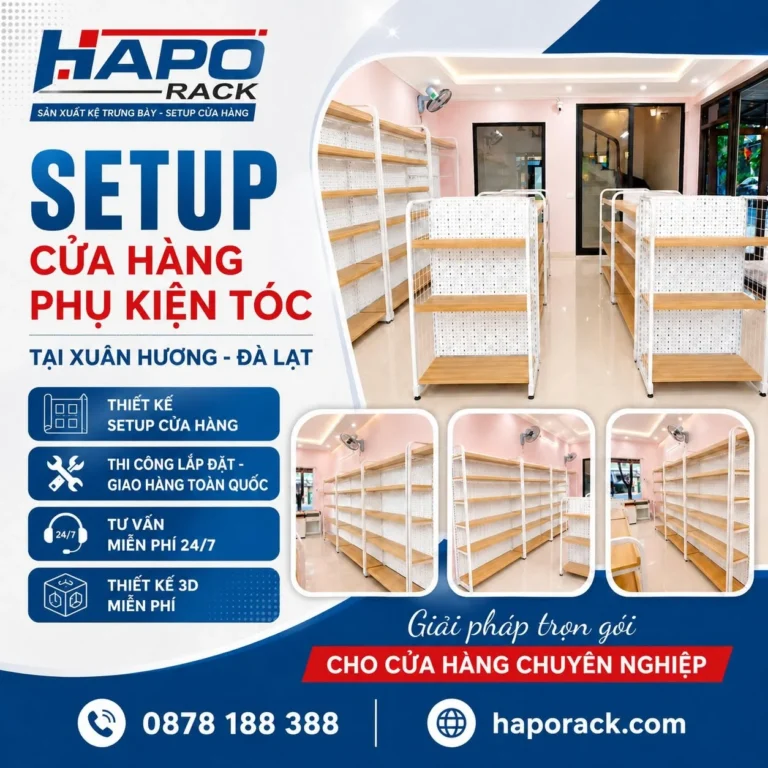 SETUP CỬA HÀNG PHỤ KIỆN TÓC TẠI ĐÀ LẠT
