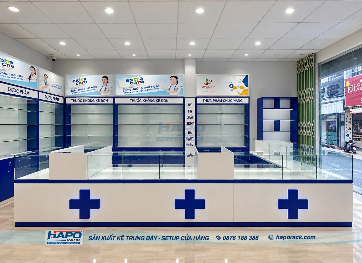 thi công cửa hàng thuốc tây tại Xã Ngô Mây